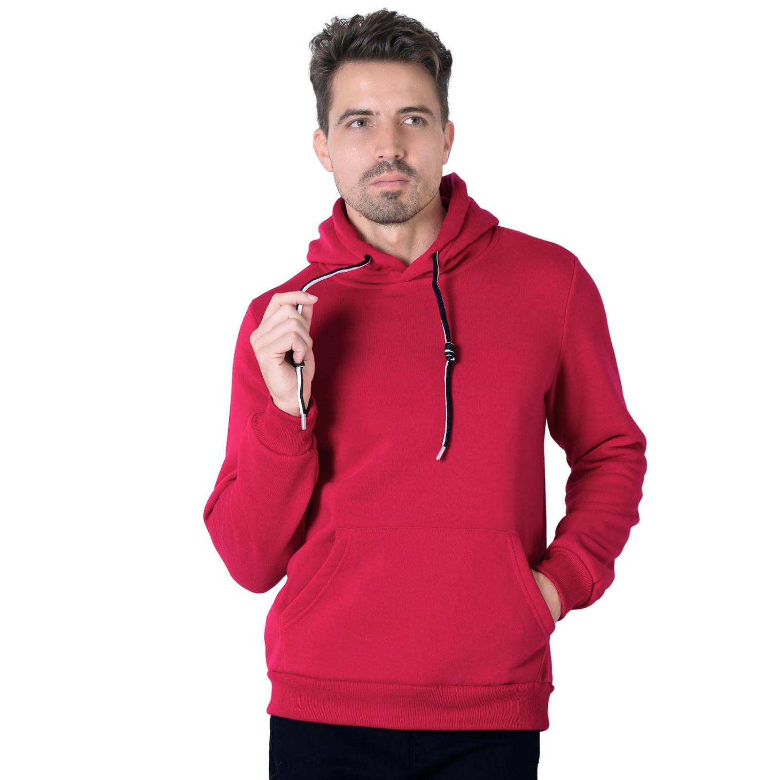 Sudadera Hombre Básico Capucha Rojo Giovanni Gali 50704853 