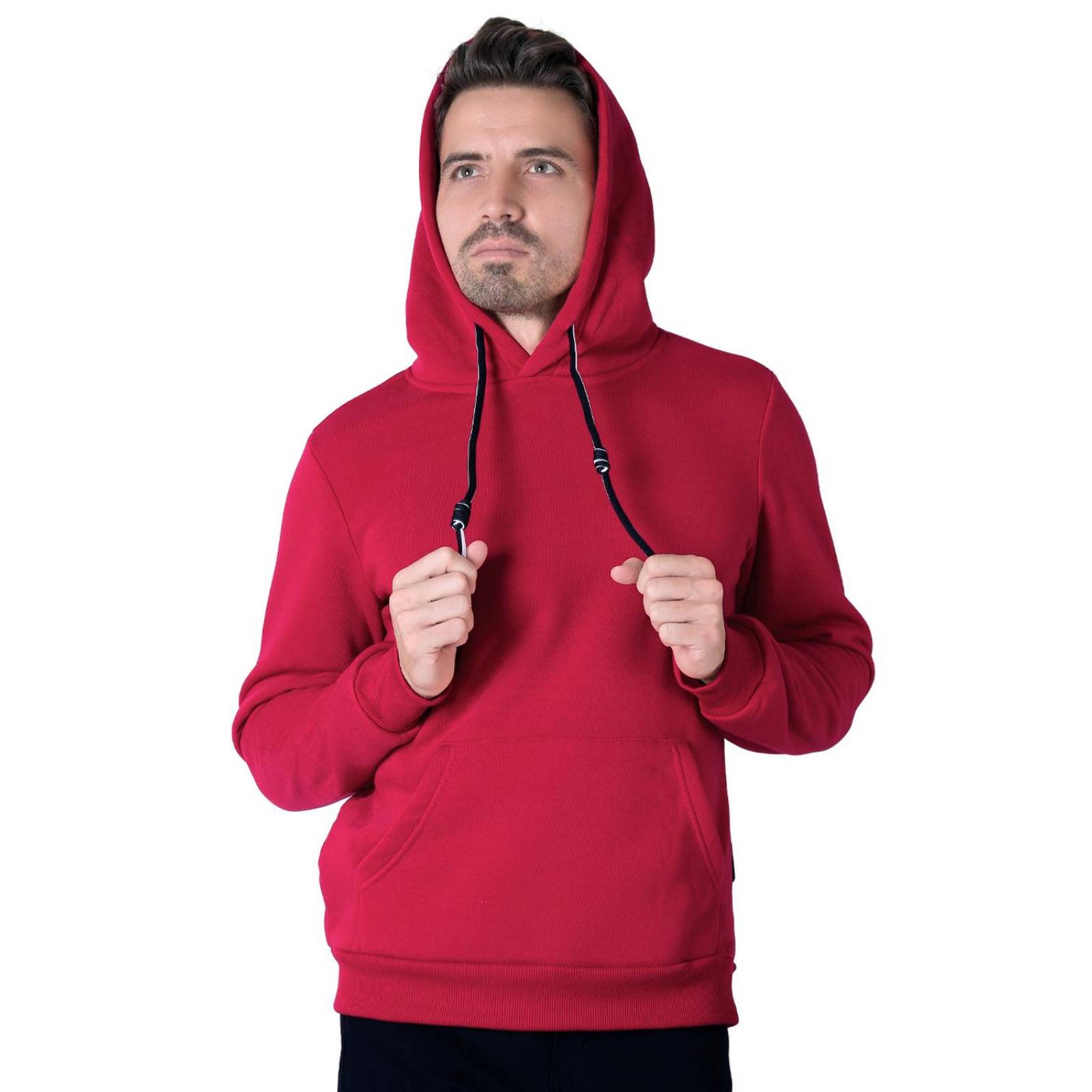 Sudadera Hombre Básico Capucha Rojo Giovanni Gali 50704853 