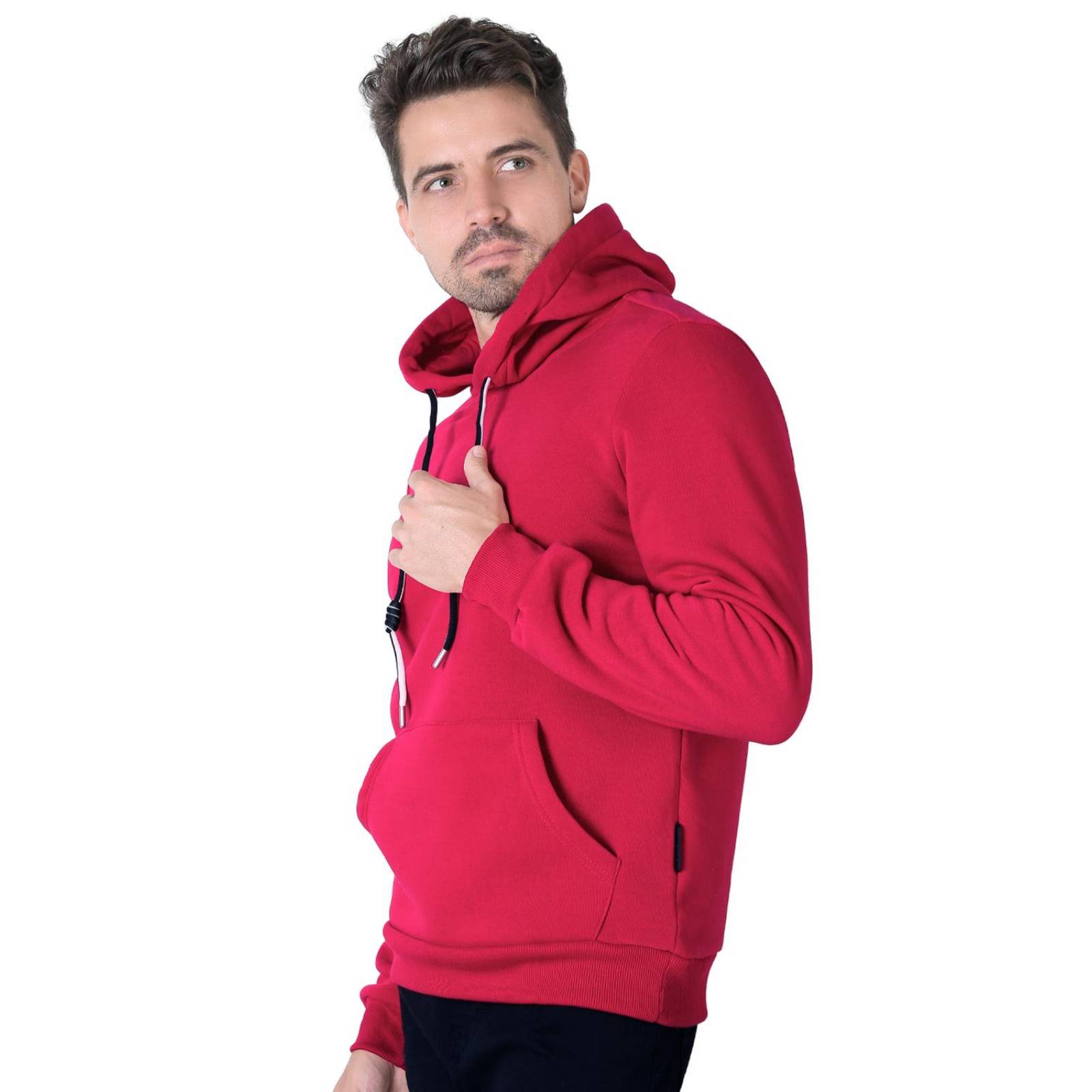 Sudadera Hombre Básico Capucha Rojo Giovanni Gali 50704853 