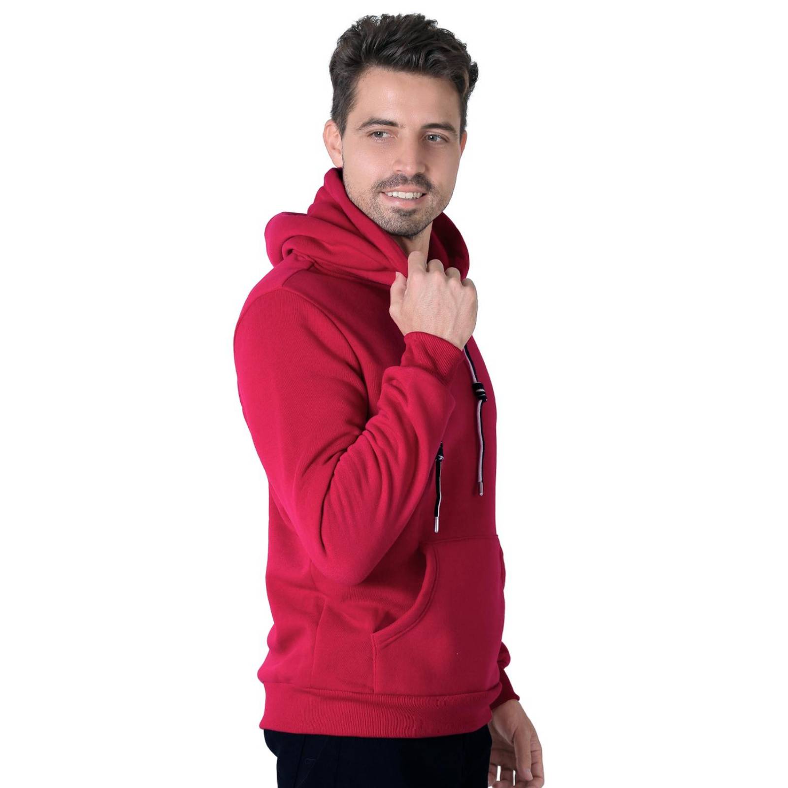 Sudadera Hombre Básico Capucha Rojo Giovanni Gali 50704853 