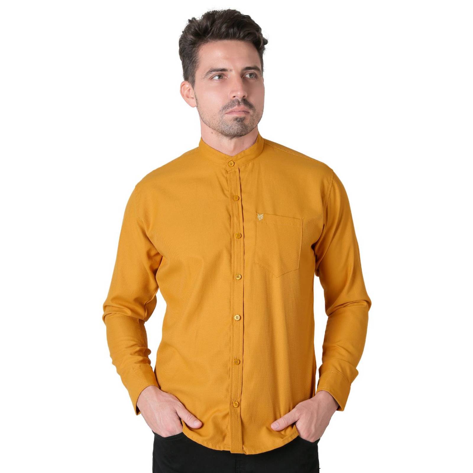 Camisa store mostaza hombre