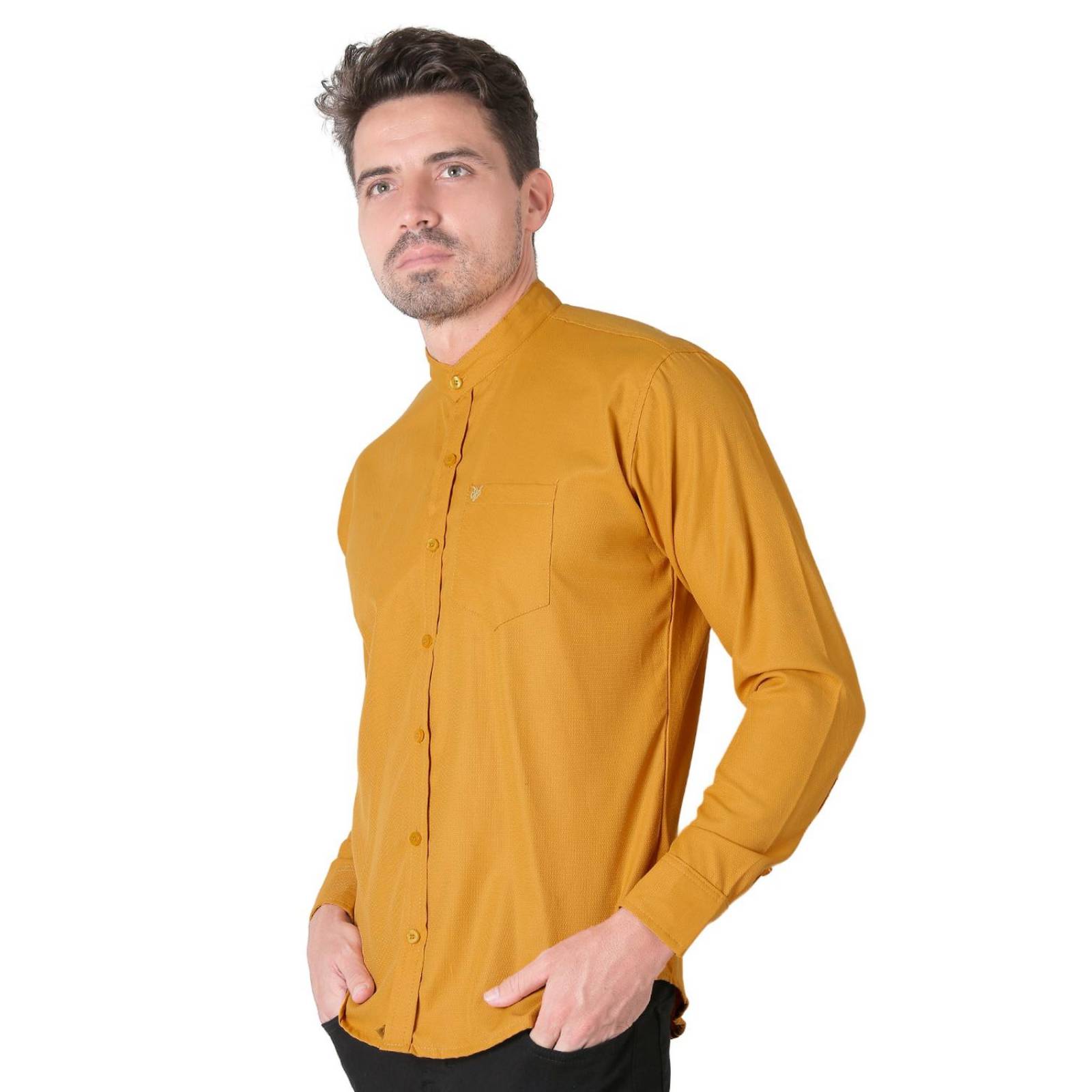 Camisa Hombre Casual Slim Mostaza Stfashion 50504621 