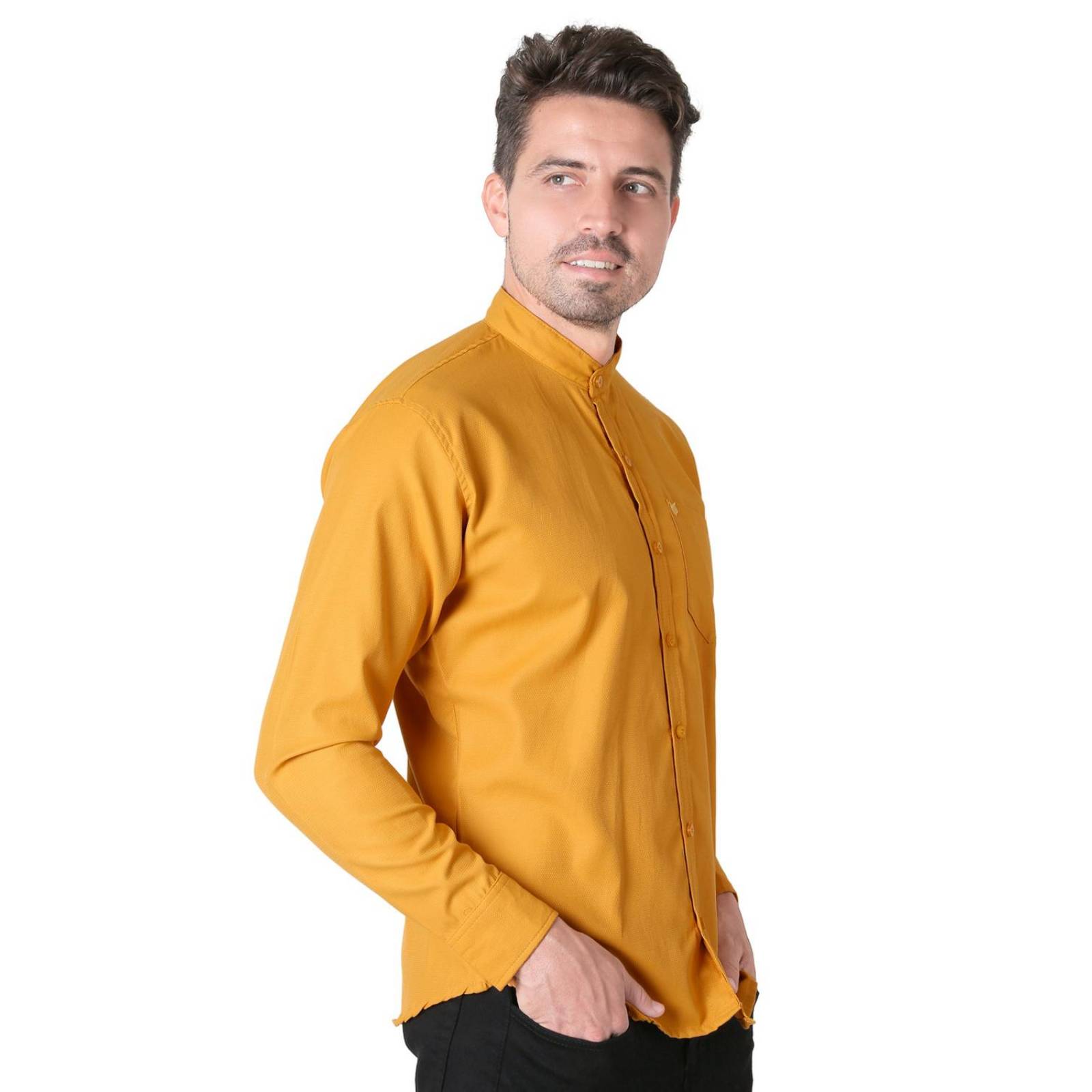 Camisa Hombre Casual Slim Mostaza Stfashion 50504621 