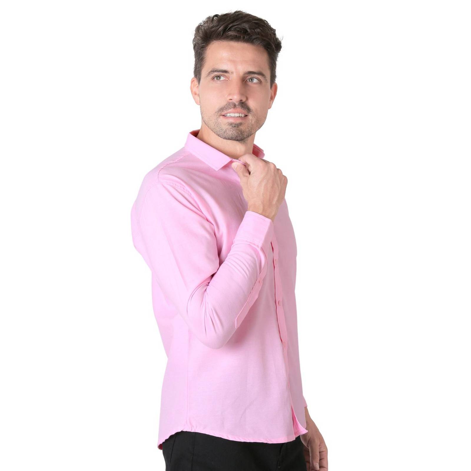 Camisa Hombre Casual Slim Rosa Stfashion 50504617 