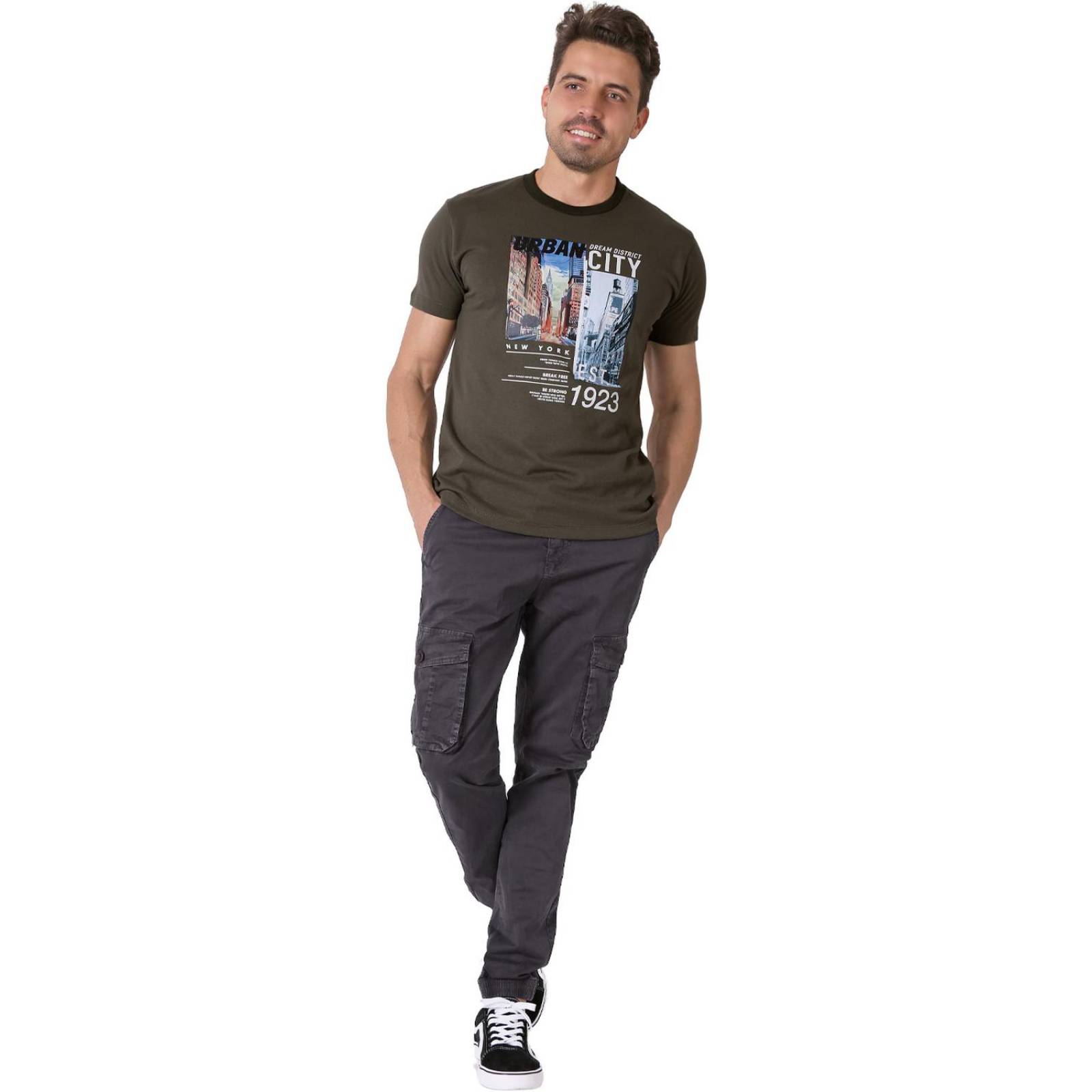 Pantalón Moda Jogger Hombre Gris Roosevelt 50104603 