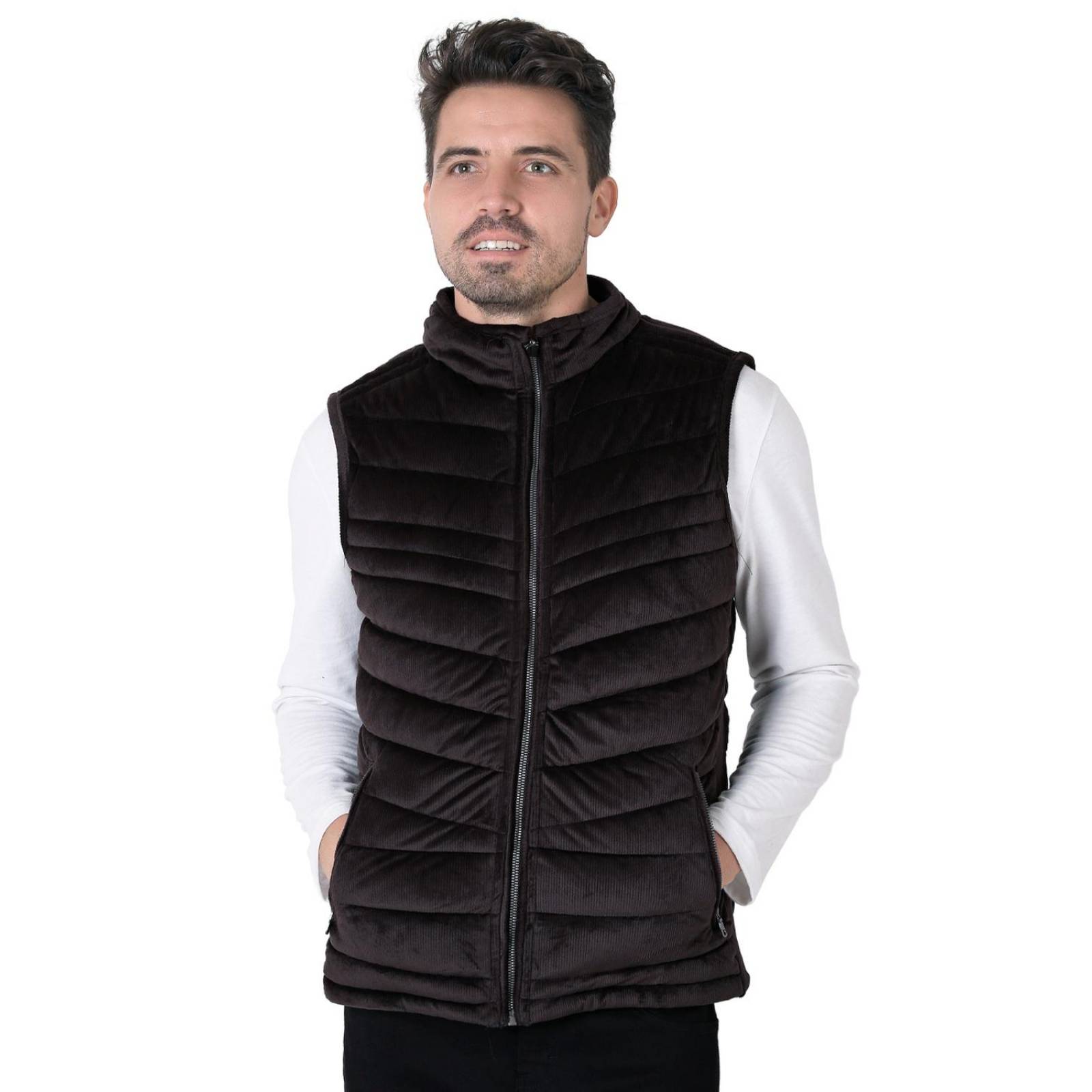 Chaleco Reversible Hombre Café Salvaje Tentación 50704837 