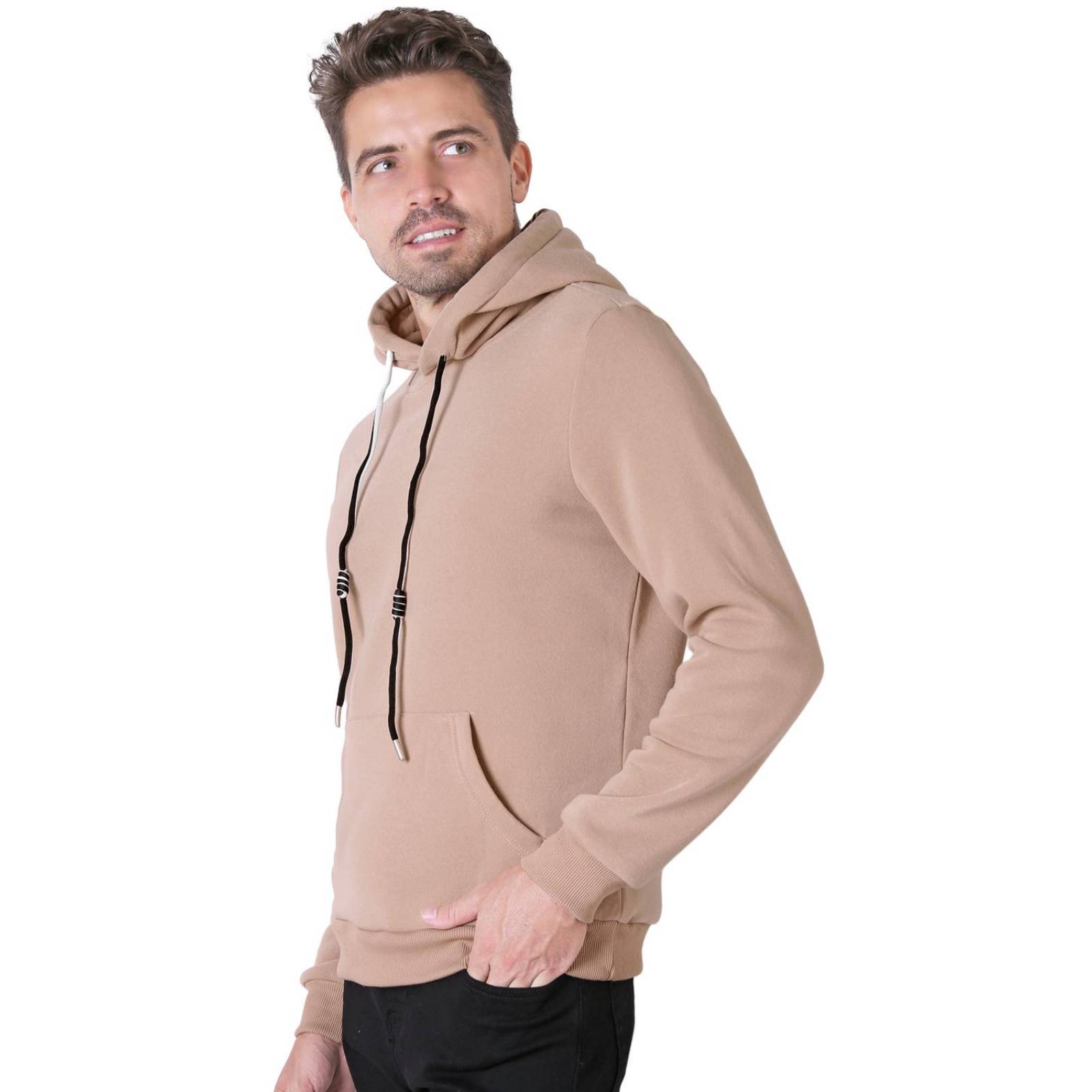 Sudadera Basico Con Capucha Hombre Beige Salvaje Tentación 50704854 