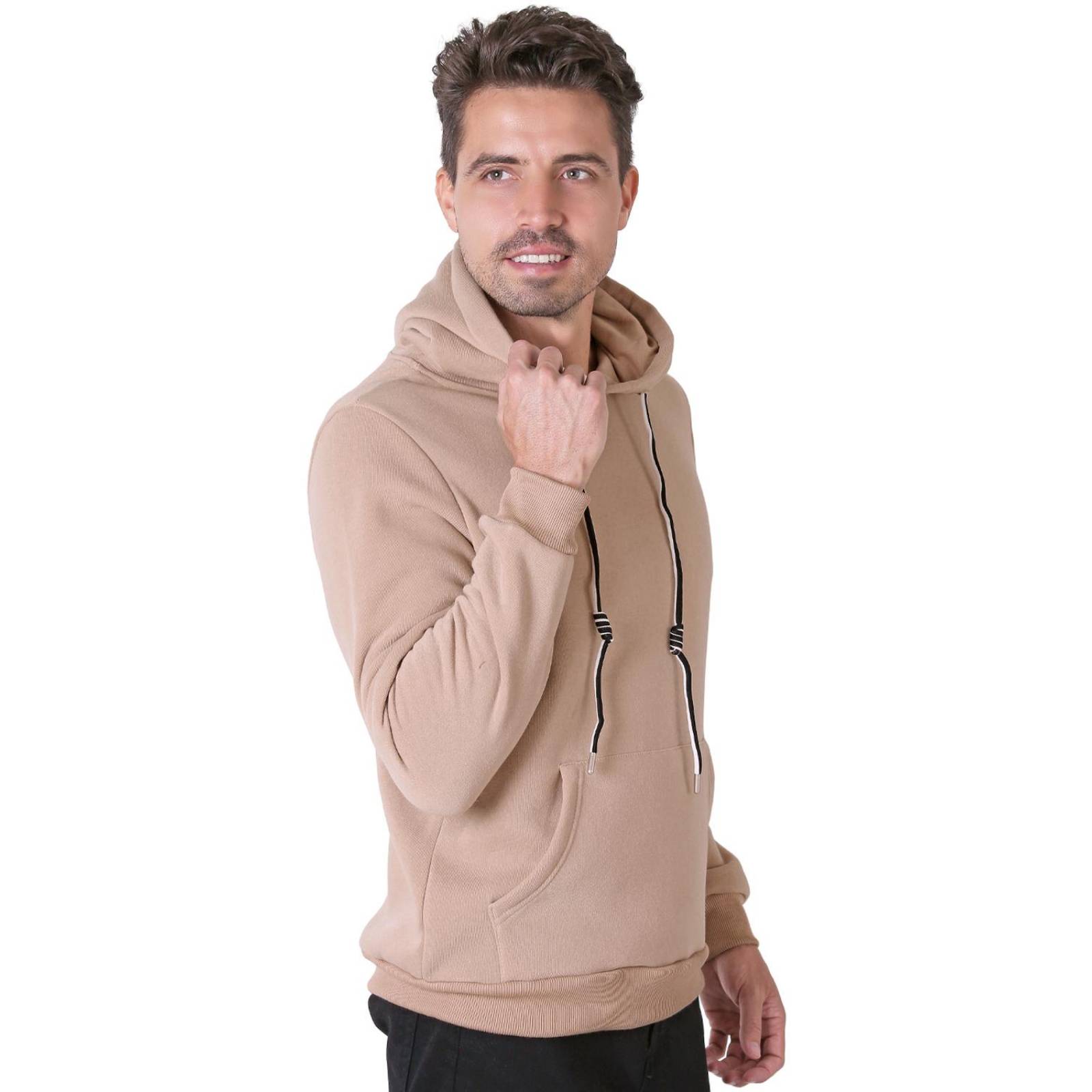 Sudadera Basico Con Capucha Hombre Beige Salvaje Tentación 50704854 