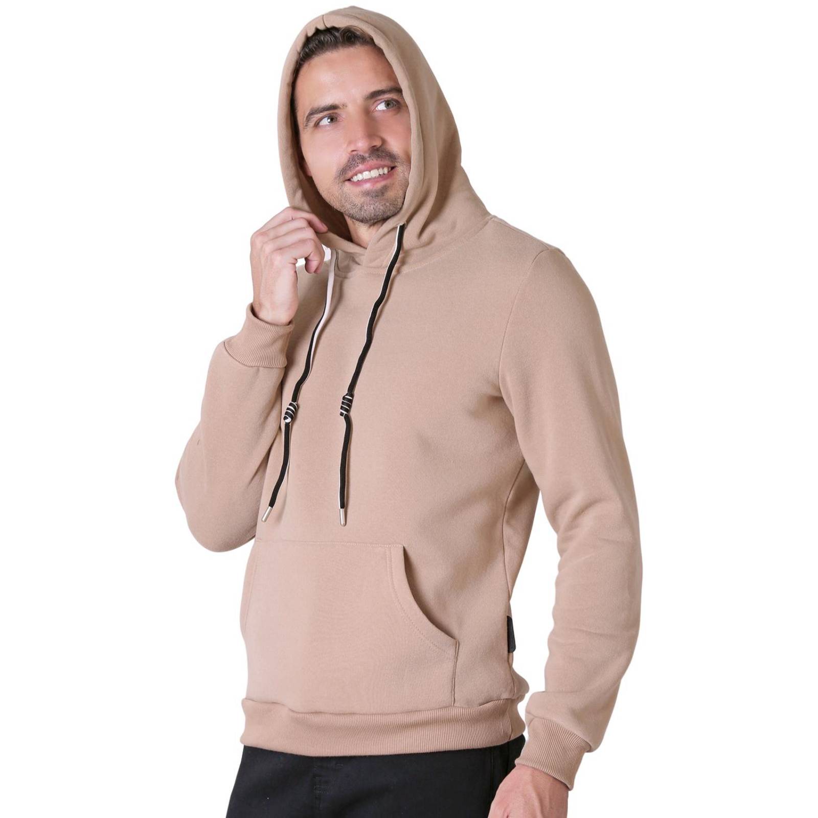Sudadera Basico Con Capucha Hombre Beige Salvaje Tentación 50704854 