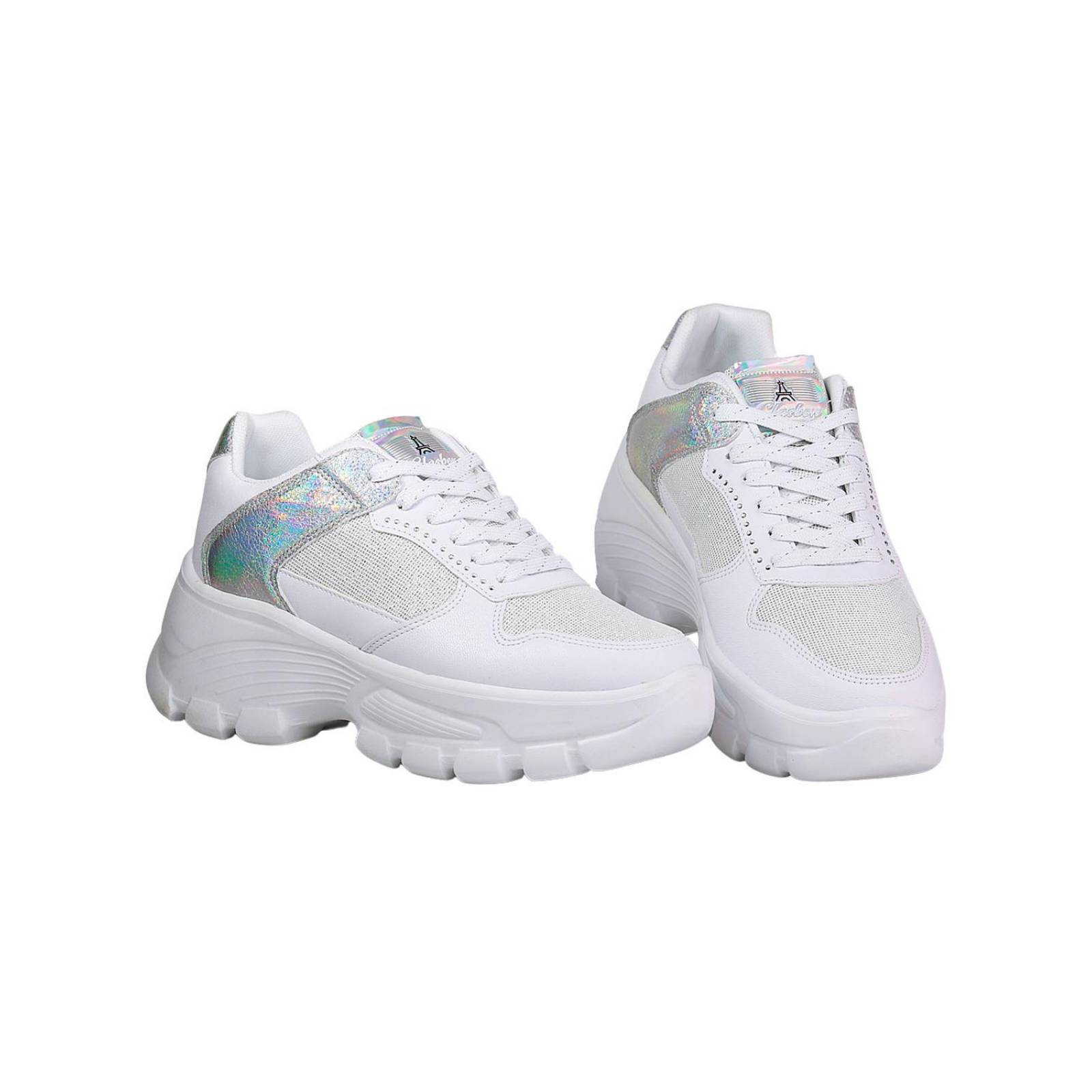 TeniS Plataforma Mujer Blanco Tacto Piel Clasben 06903912 