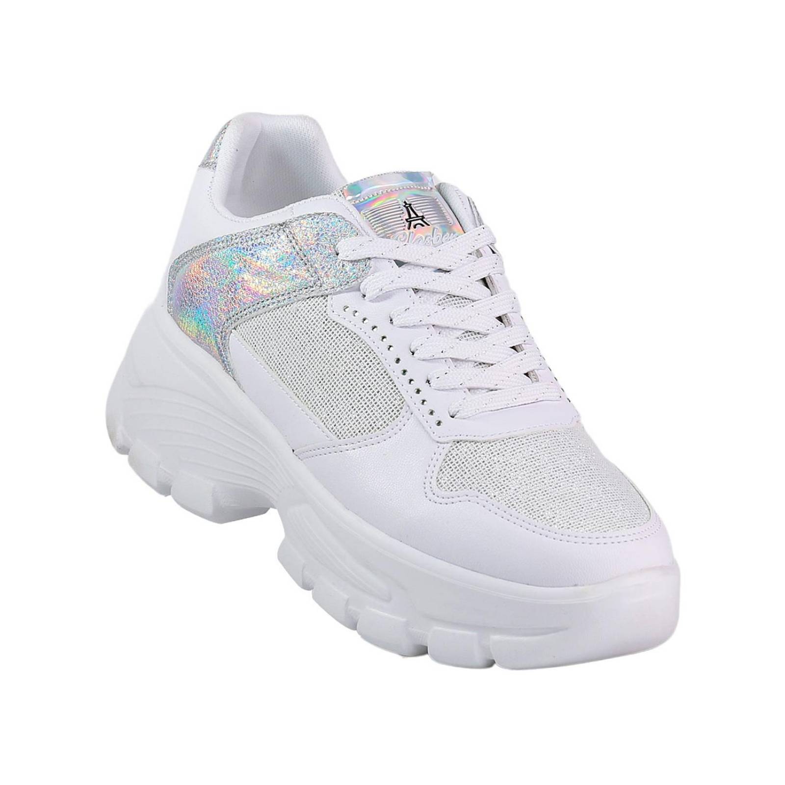 TeniS Plataforma Mujer Blanco Tacto Piel Clasben 06903912 