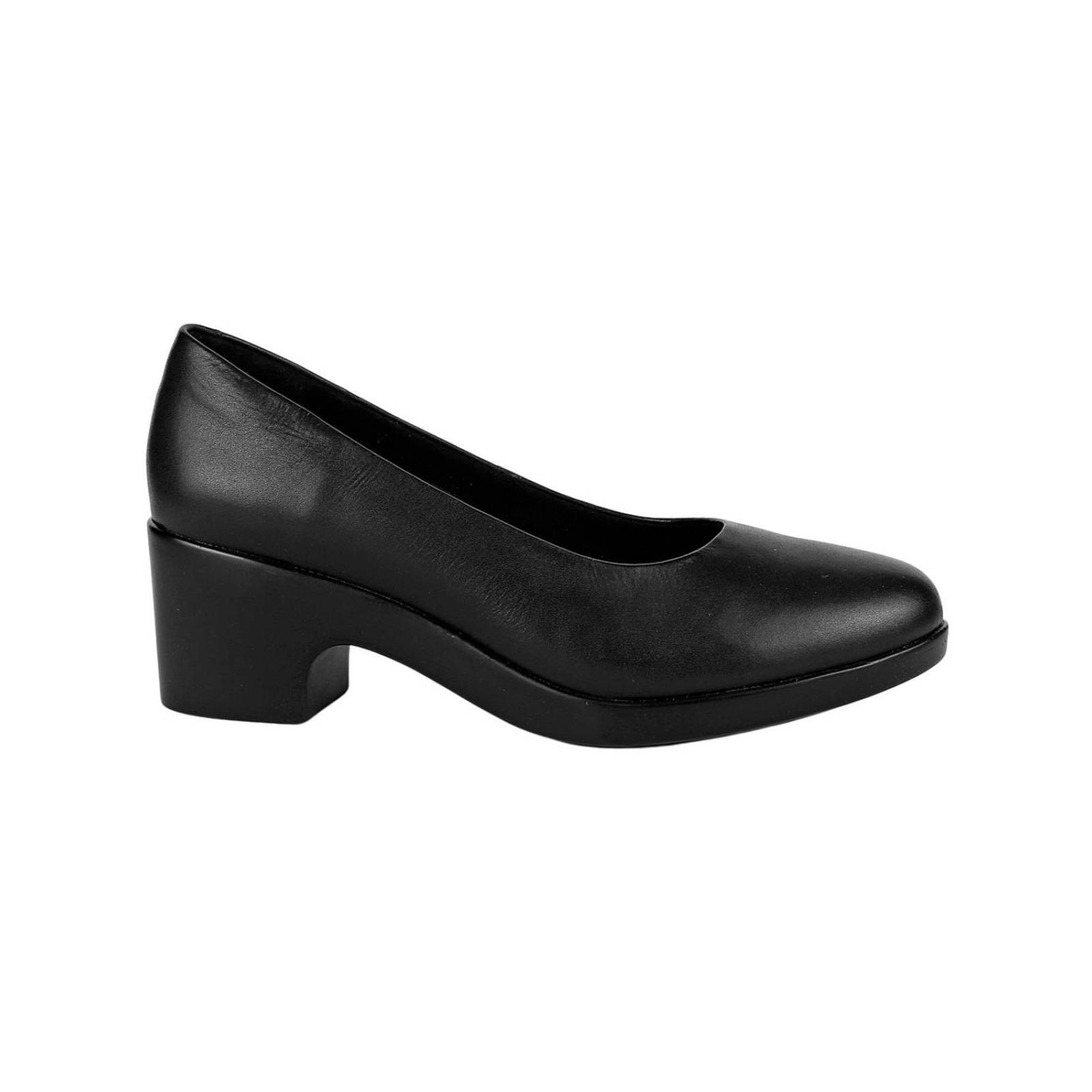 Zapatilla Mujer Tacón Negro Piel Vicenza 09503900 