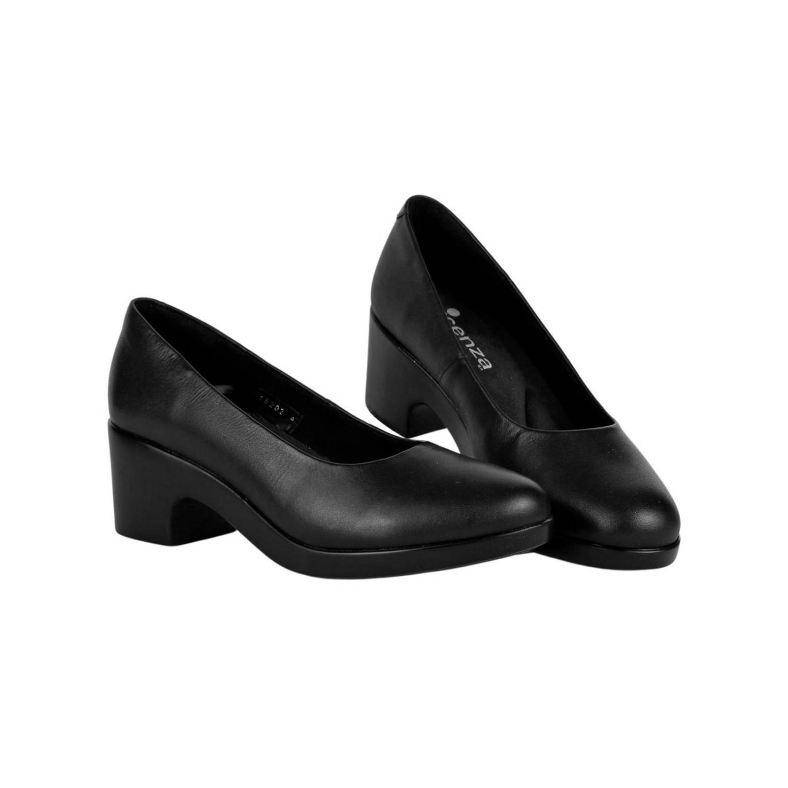 Zapatilla Mujer Tacón Negro Piel Vicenza 09503900 