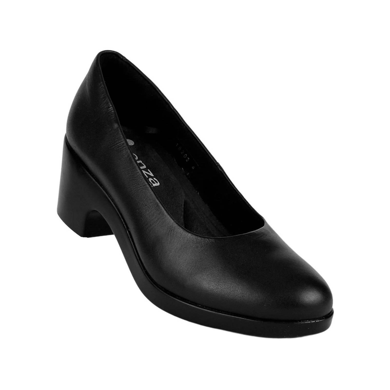 Zapatilla Mujer Tacón Negro Piel Vicenza 09503900 