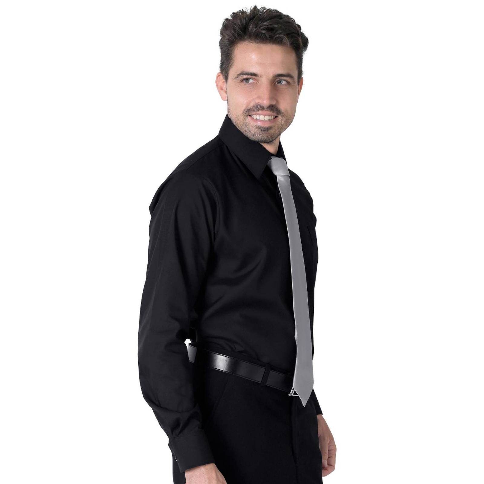 Camisa Hombre Vestir Regular Negro Lavin 54104601