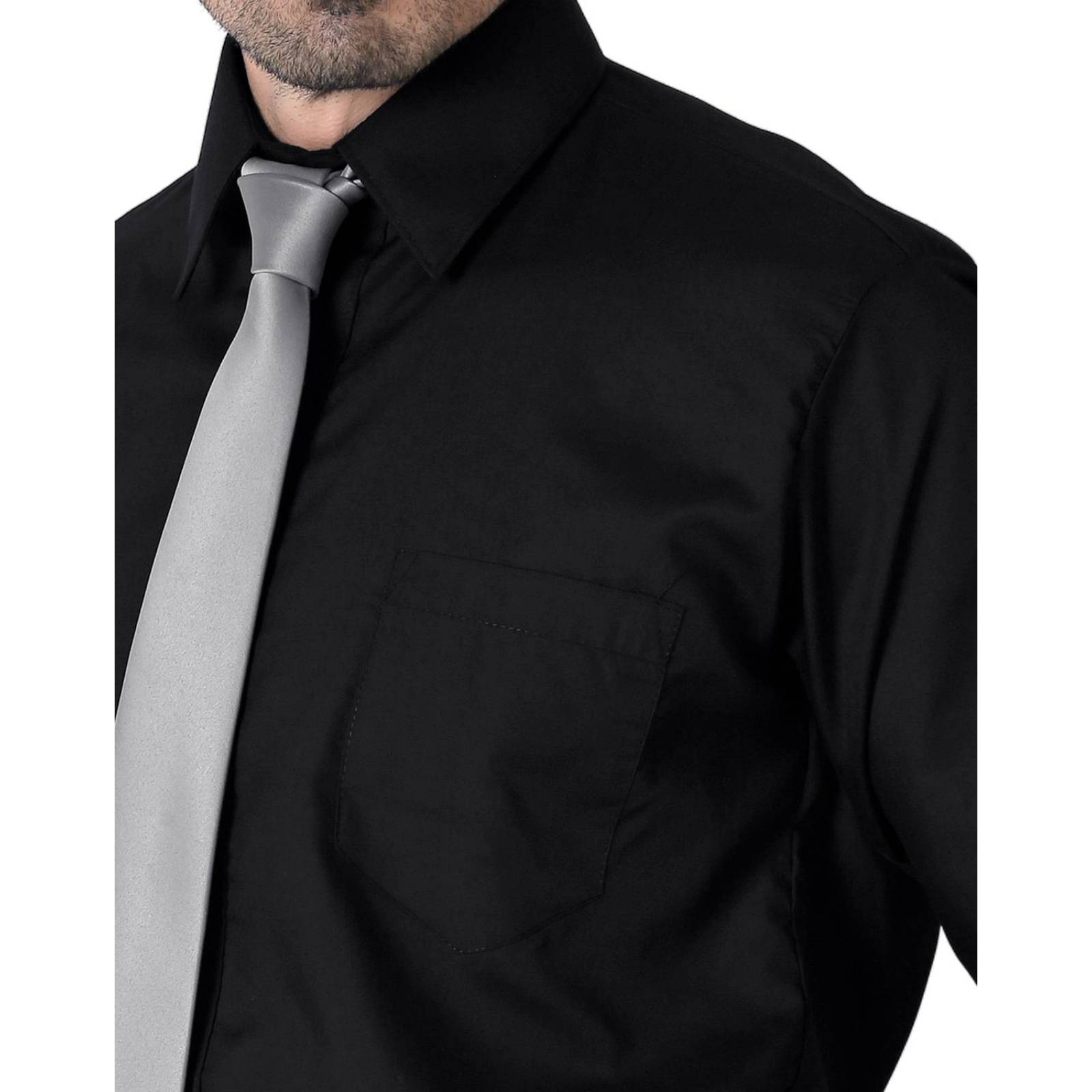 Camisa Hombre Vestir Regular Negro Lavin 54104601