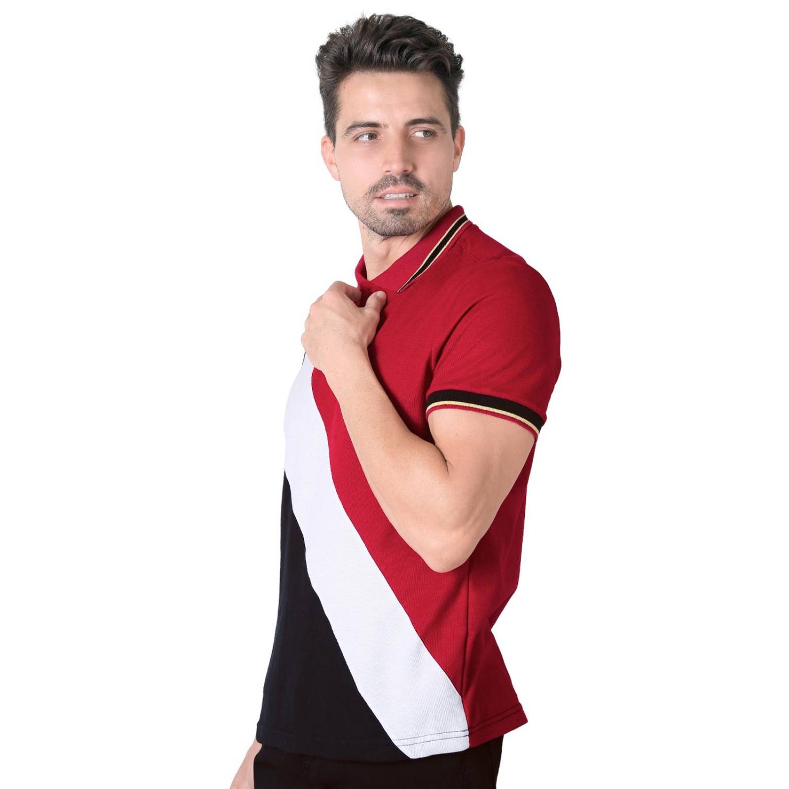 Playera Hombre Moda Polo Rojo Stfashion 71604639 