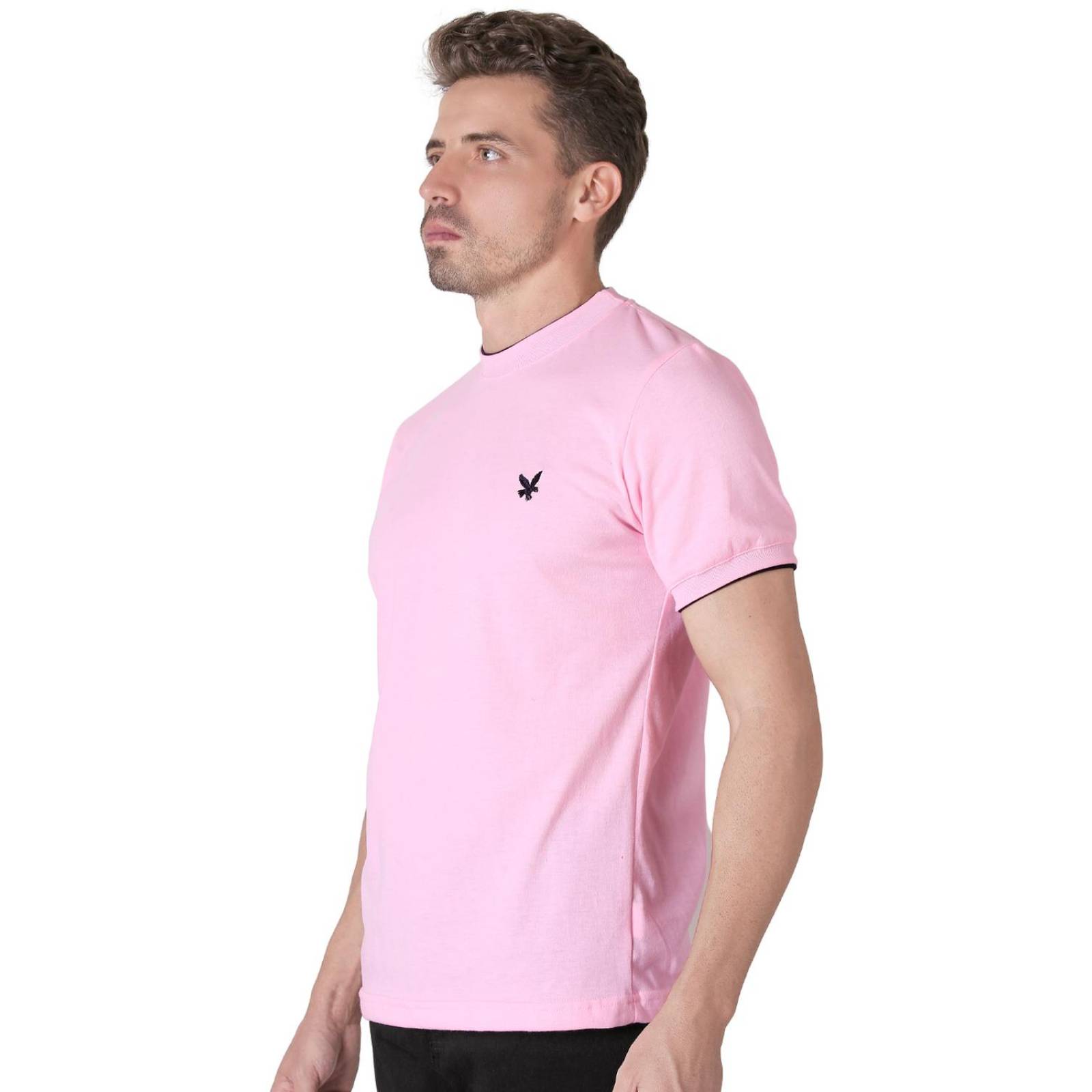 Playera Hombre Básico Camiseta Rosa Stfashion 61704614 