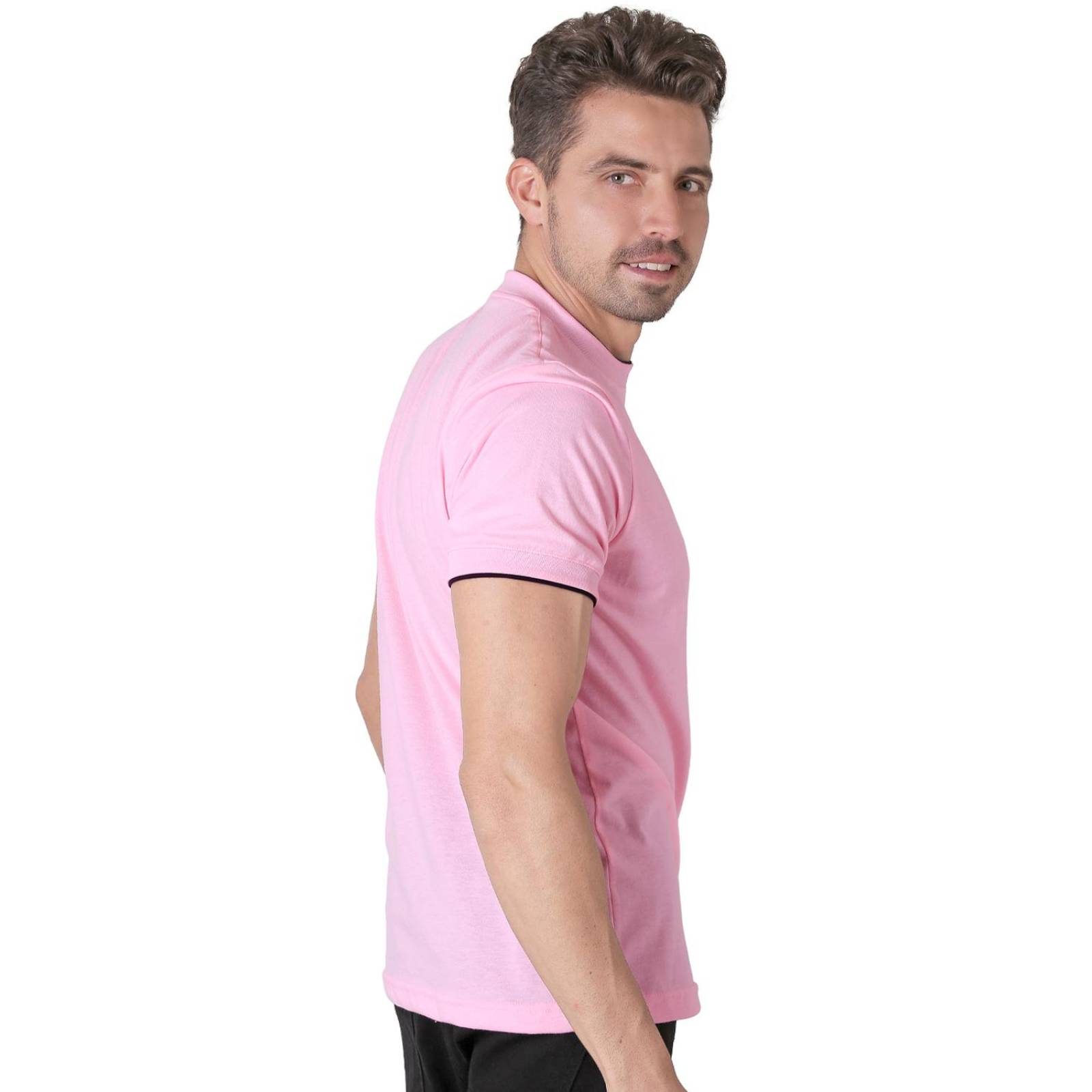 Playera Hombre Básico Camiseta Rosa Stfashion 61704614 