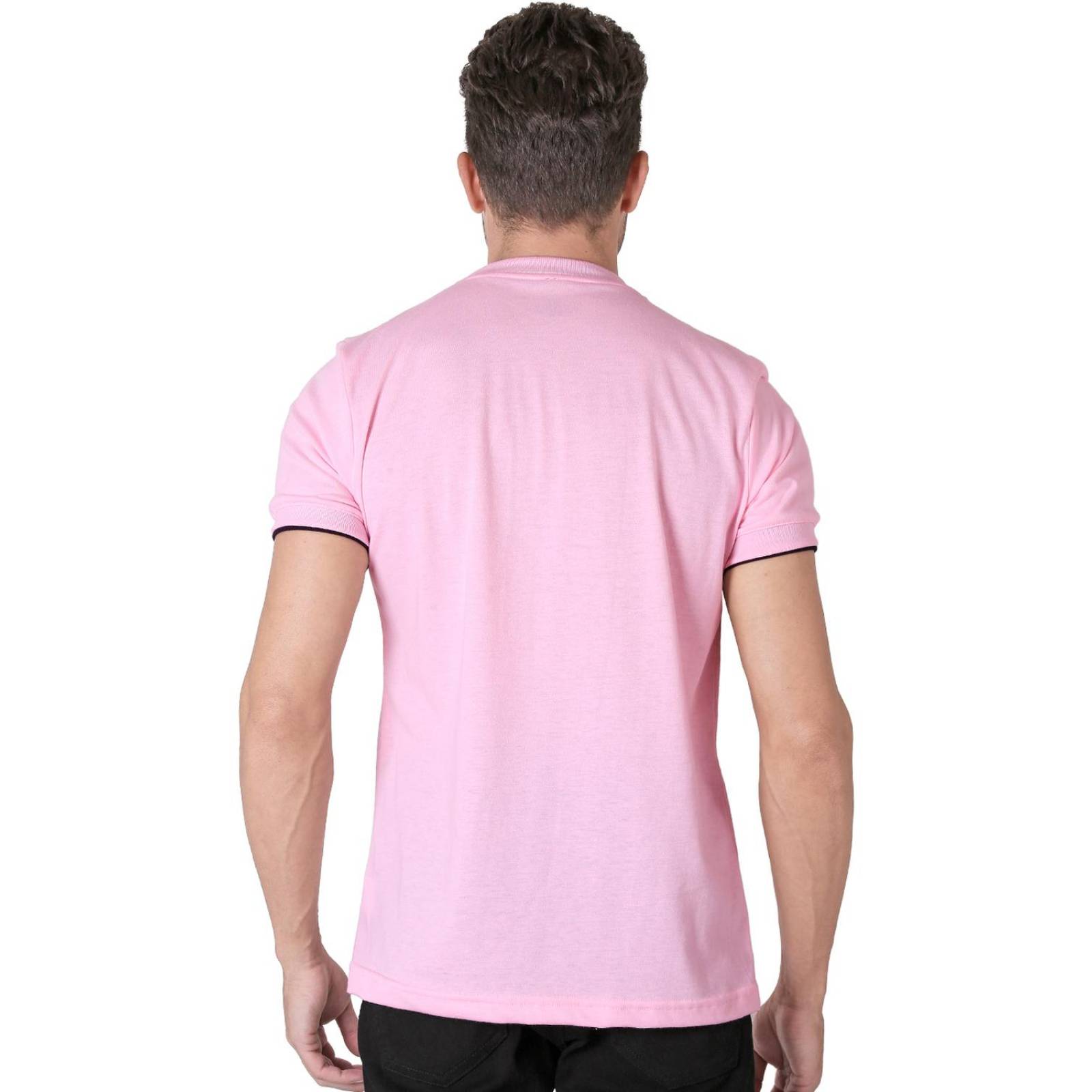 Playera Hombre Básico Camiseta Rosa Stfashion 61704614 