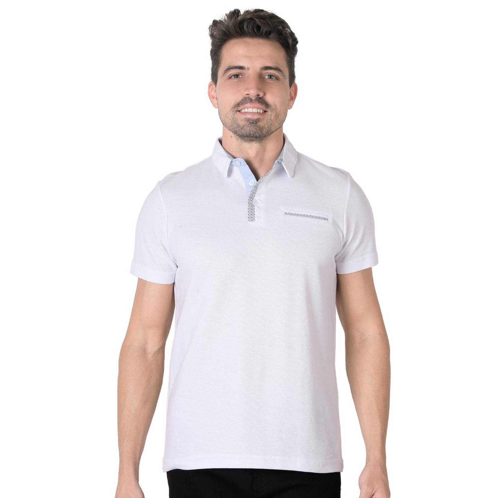 Playera polo hombre discount blanca