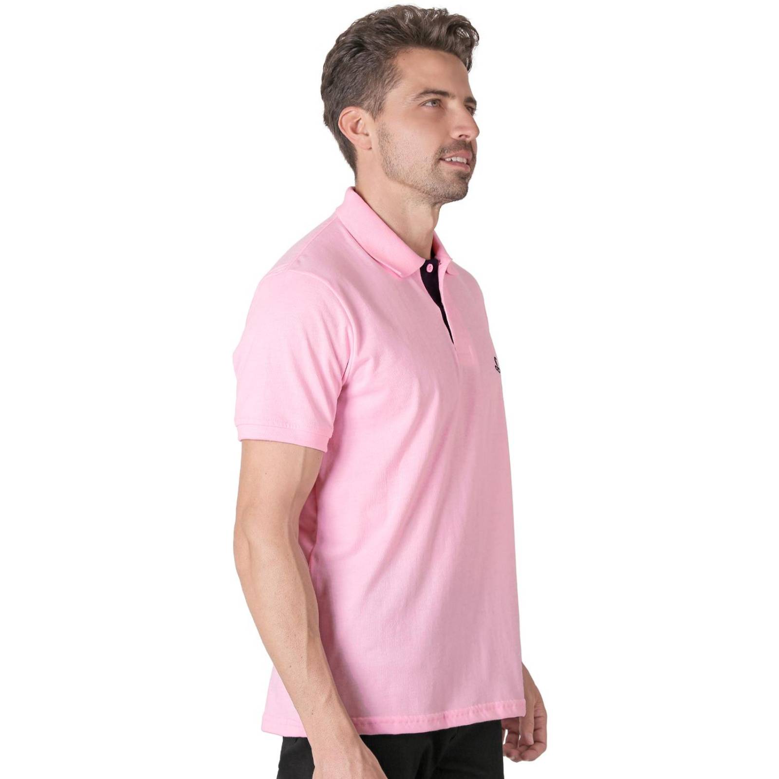 Playera Hombre Básico Polo Rosa Stfashion 61704611 