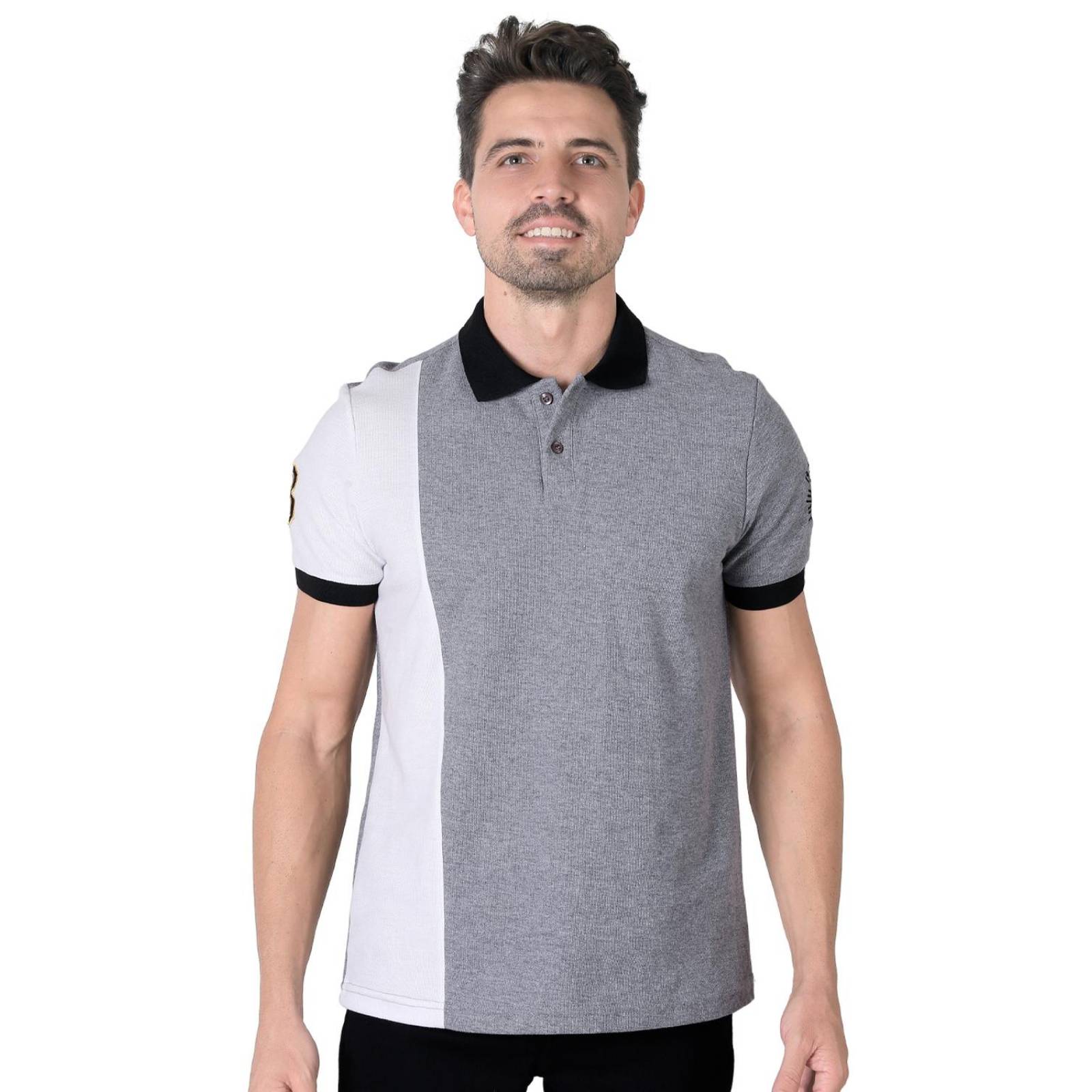 Playera Hombre Moda Polo Gris Stfashion 71604630