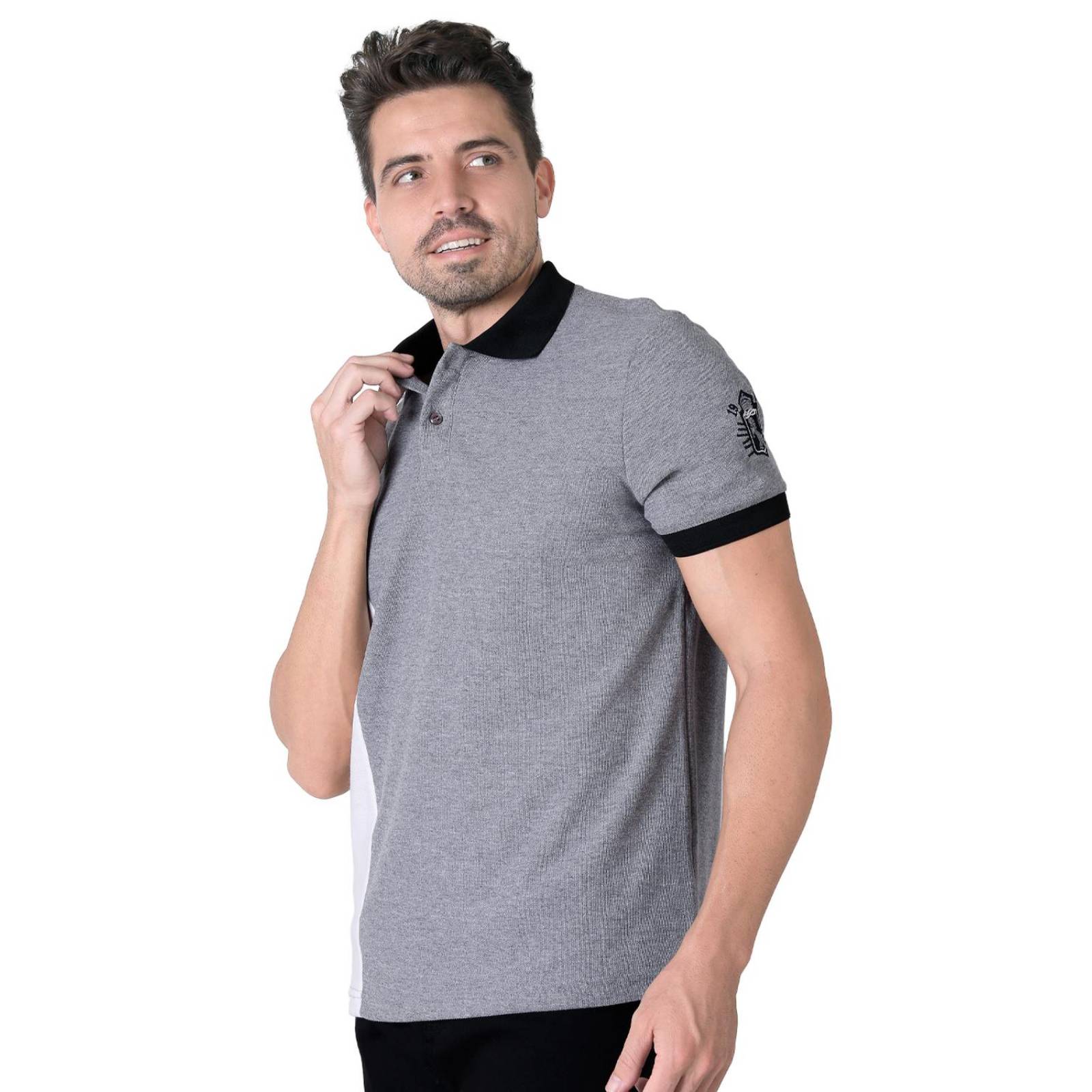 Playera Hombre Moda Polo Gris Stfashion 71604630
