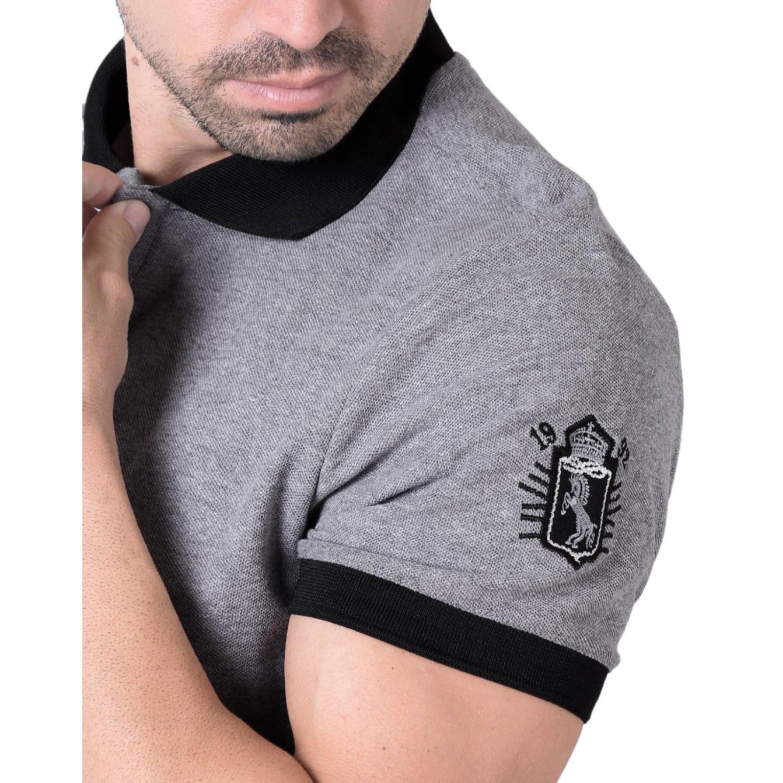 Playera Hombre Moda Polo Gris Stfashion 71604630