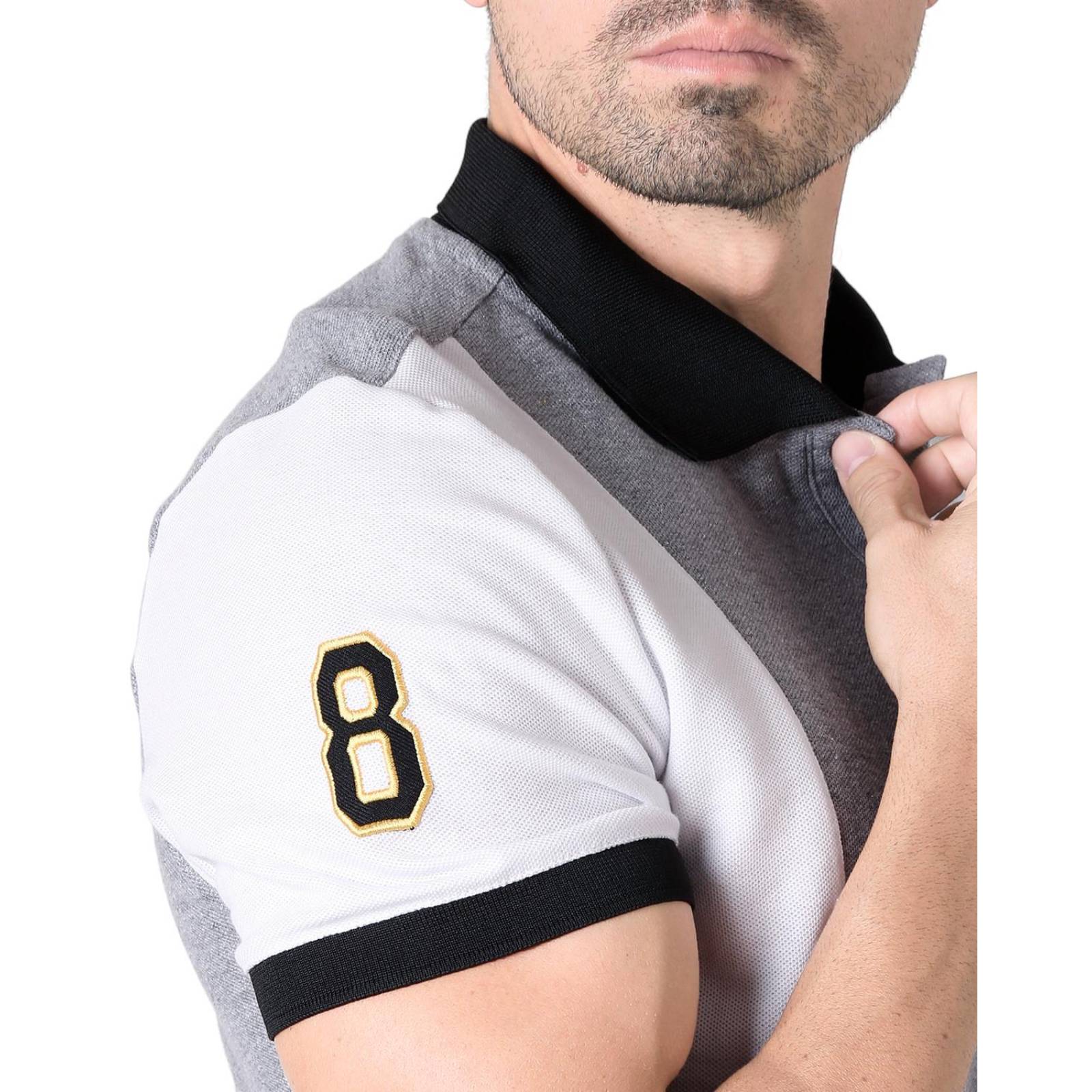 Playera Hombre Moda Polo Gris Stfashion 71604630