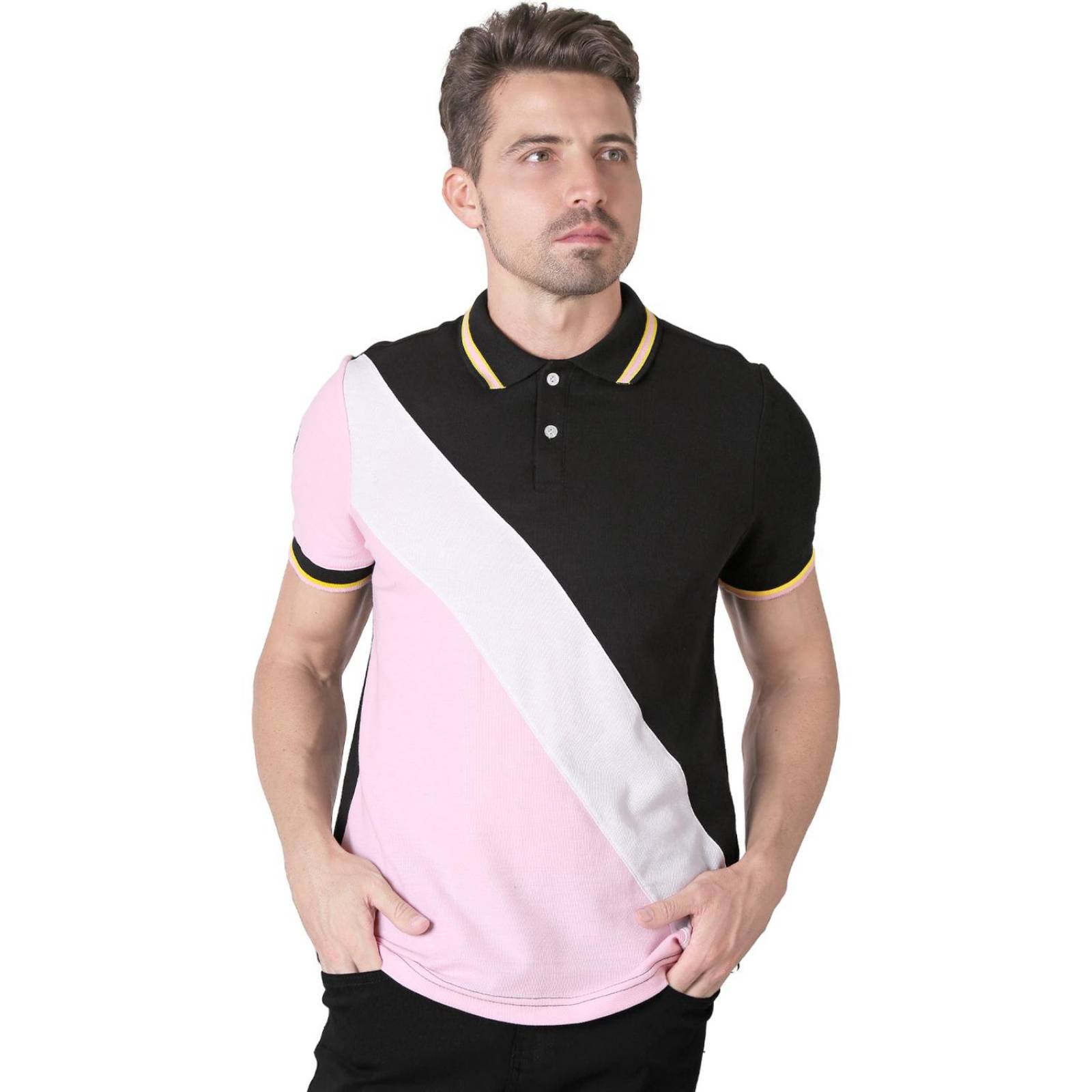 Playera Hombre Moda Polo Negro Stfashion 71604640 