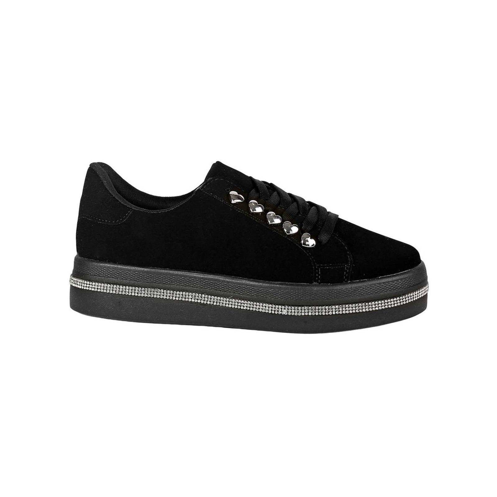 Tenis casual best sale negro mujer