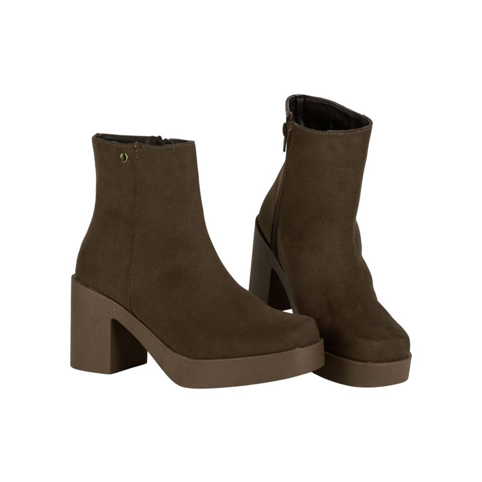Botín Mujer Casual Tacón Café Stfashion 19503901 