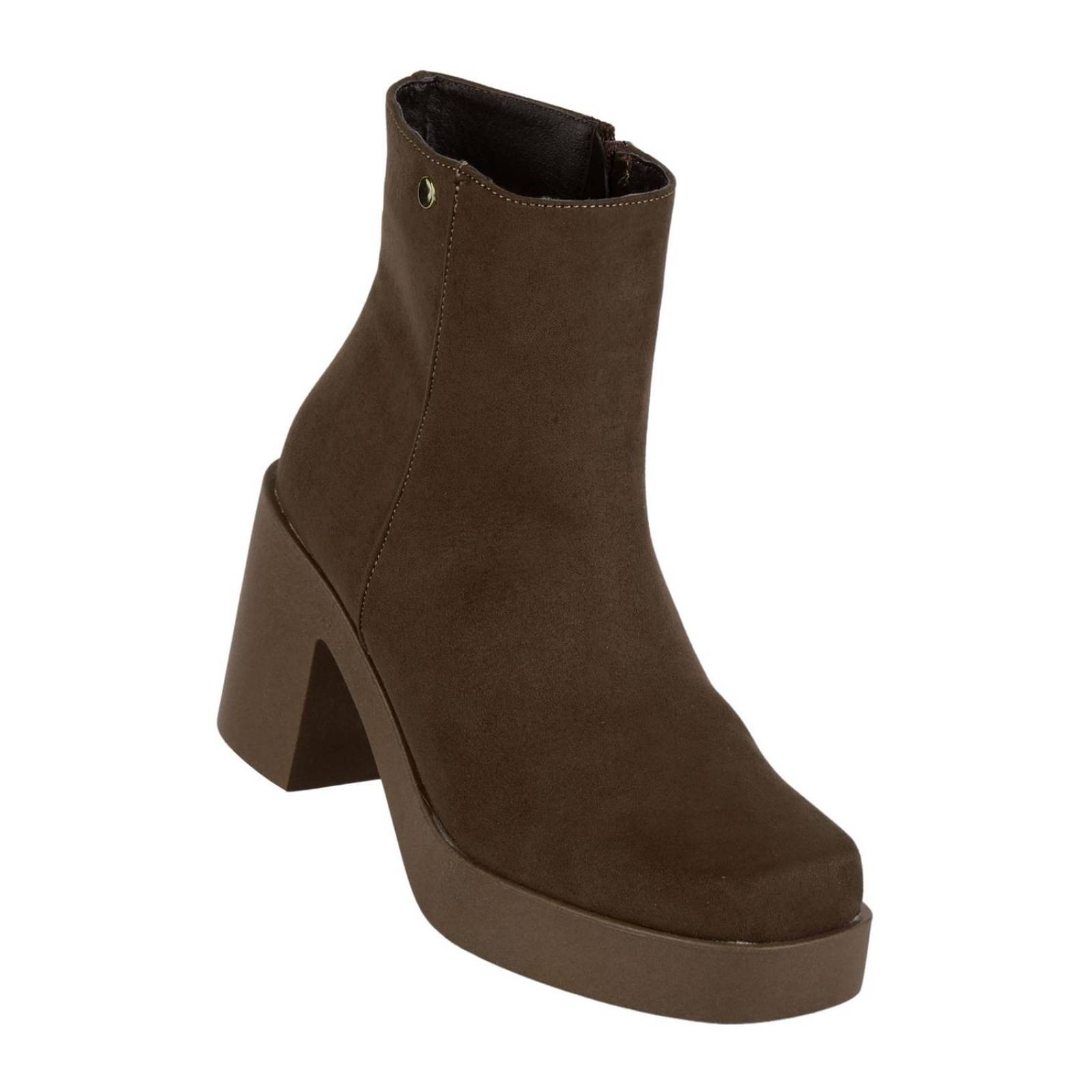 Botín Mujer Casual Tacón Café Stfashion 19503901 