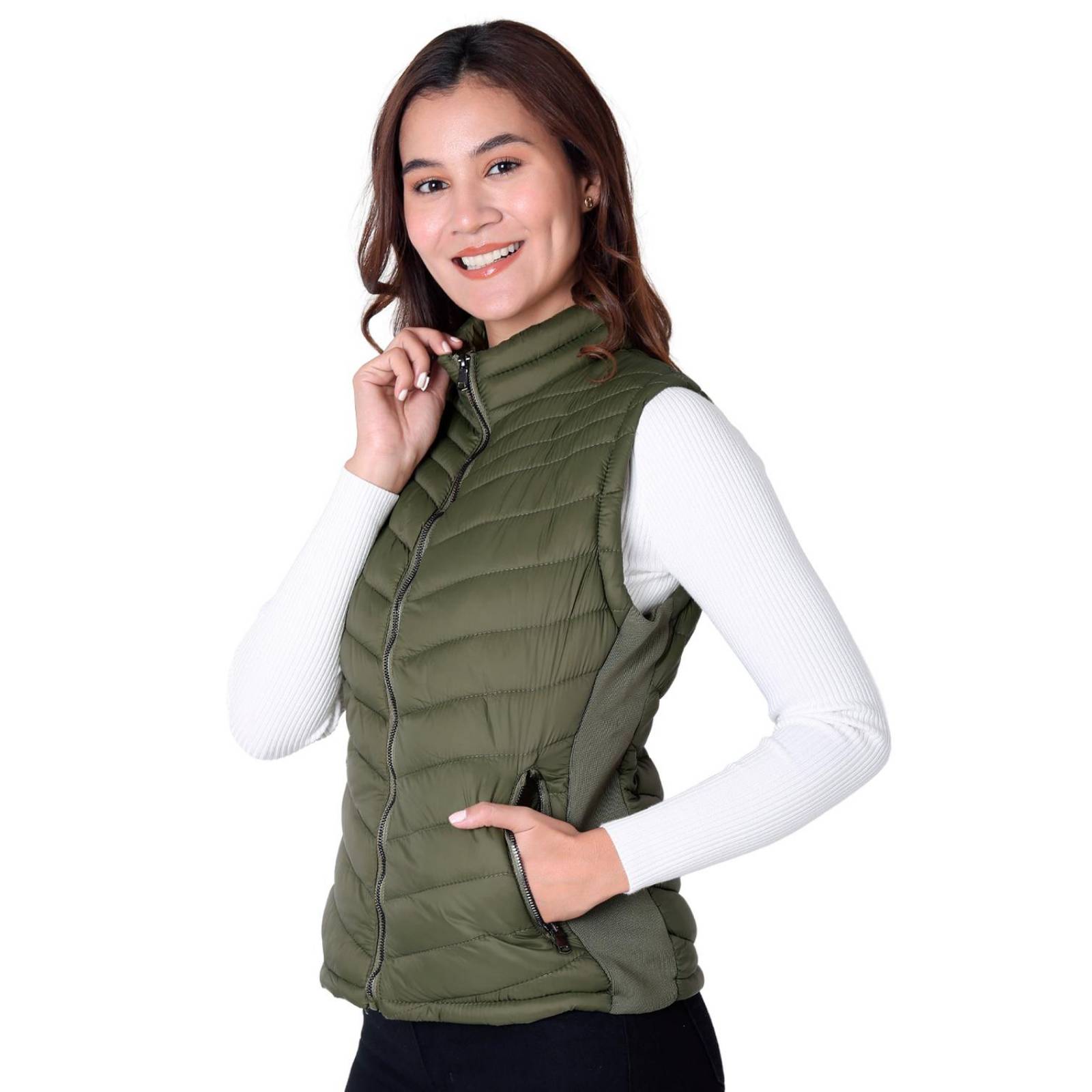 Chaleco Invernal Mujer Verde Giovanni Gali 50704858 