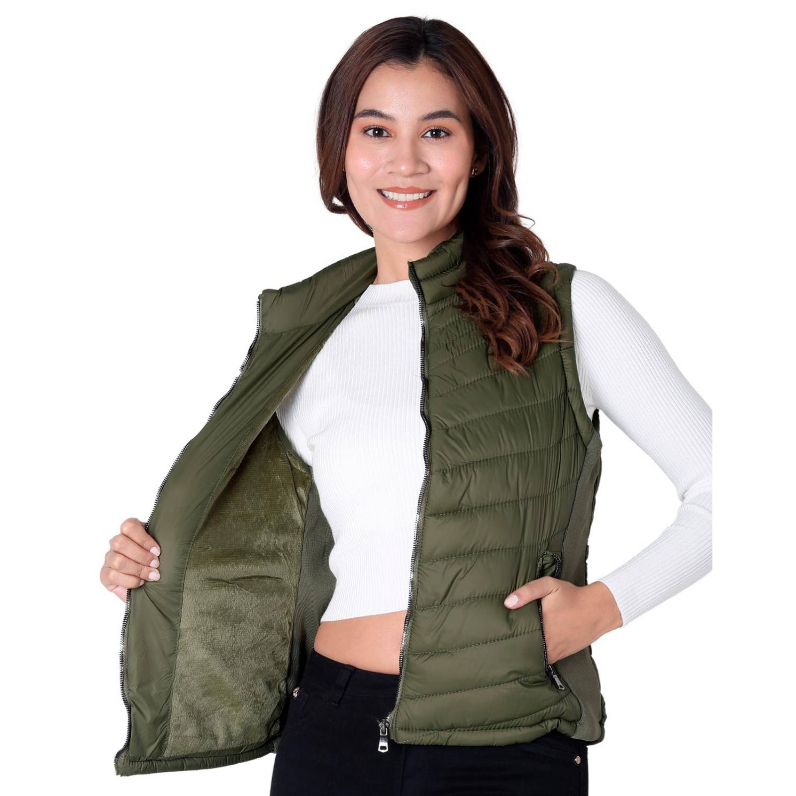 Chaleco Invernal Mujer Verde Giovanni Gali 50704858 