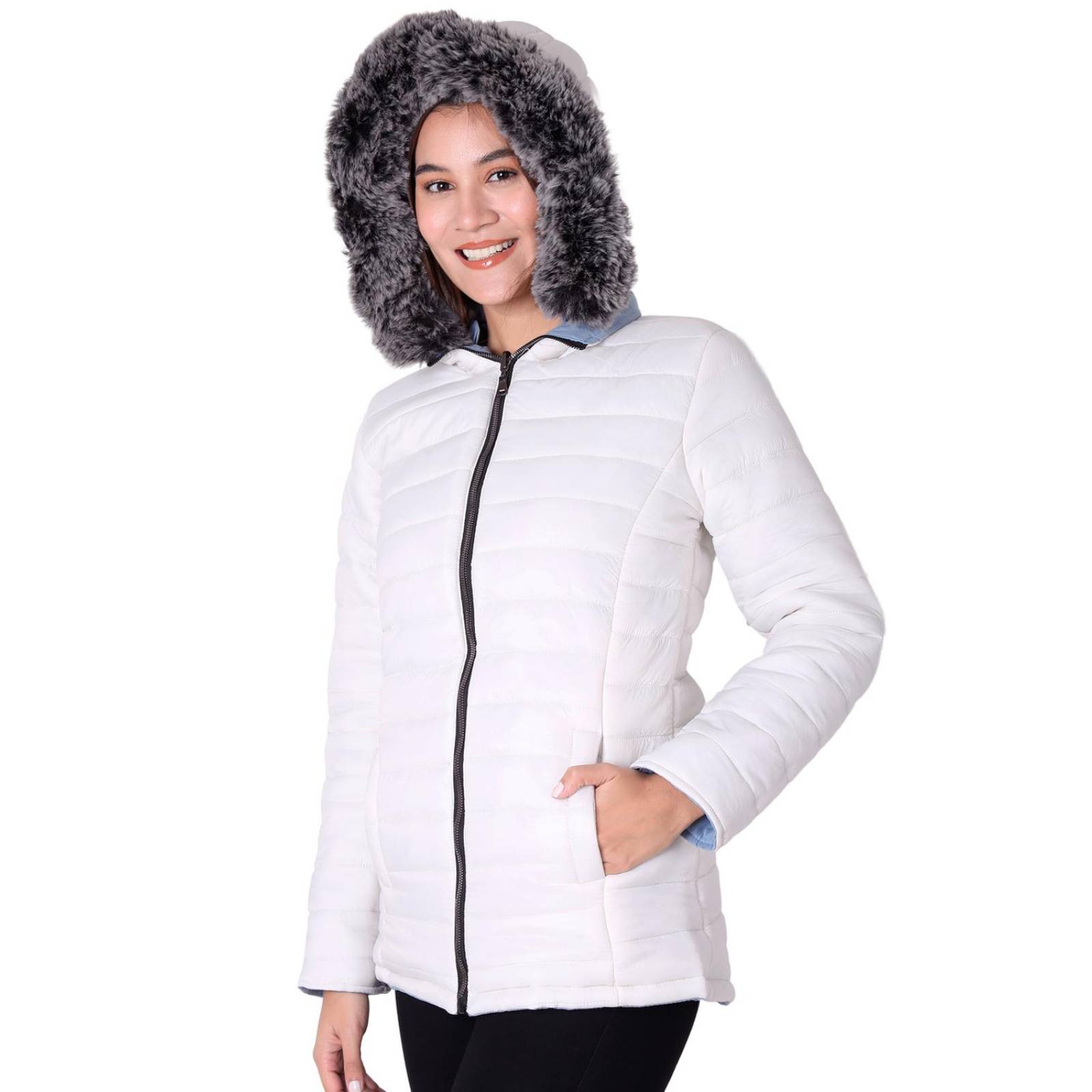 Chamarra Reversible Mujer Azul Roosevelt 50104871 