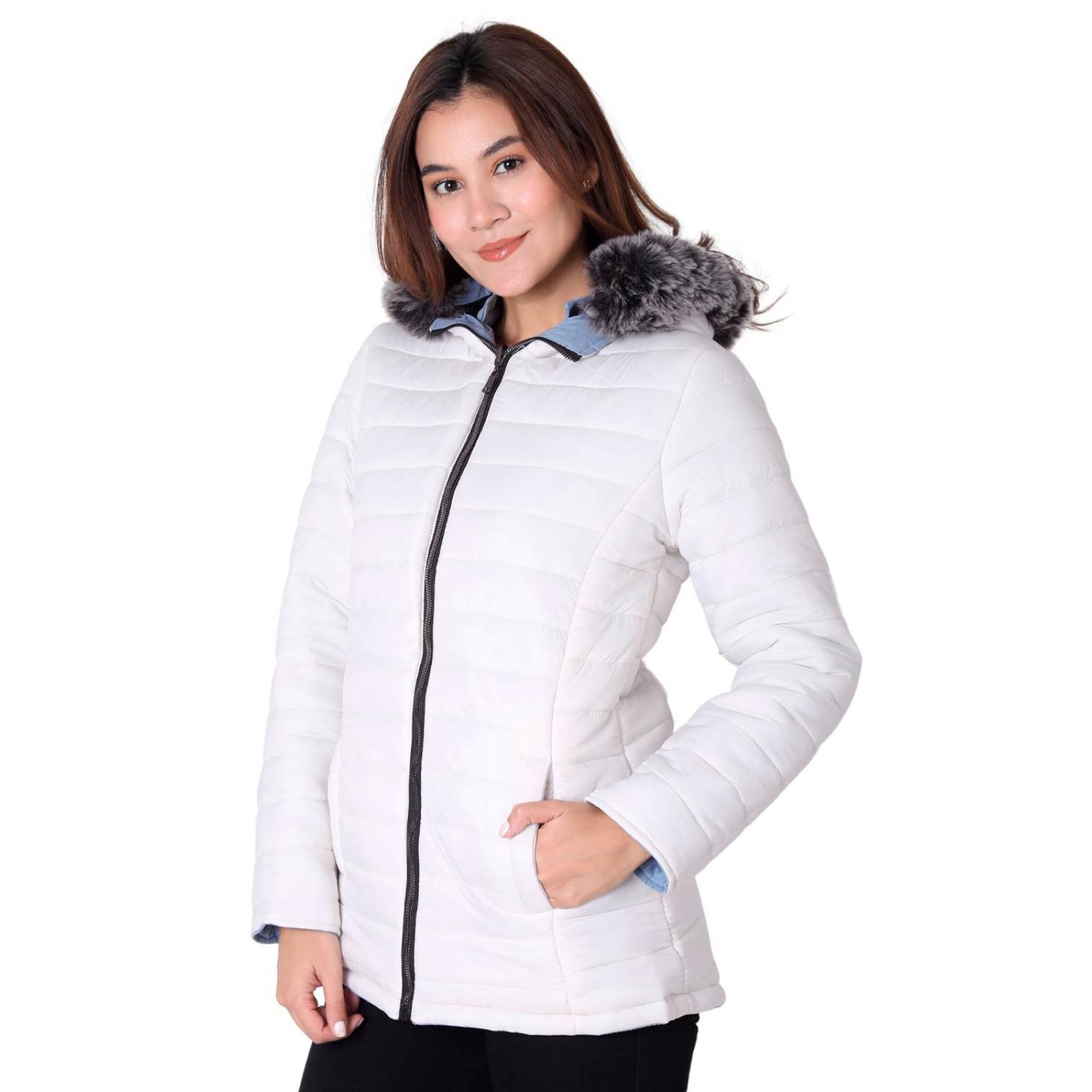 Chamarra Reversible Mujer Azul Roosevelt 50104871 