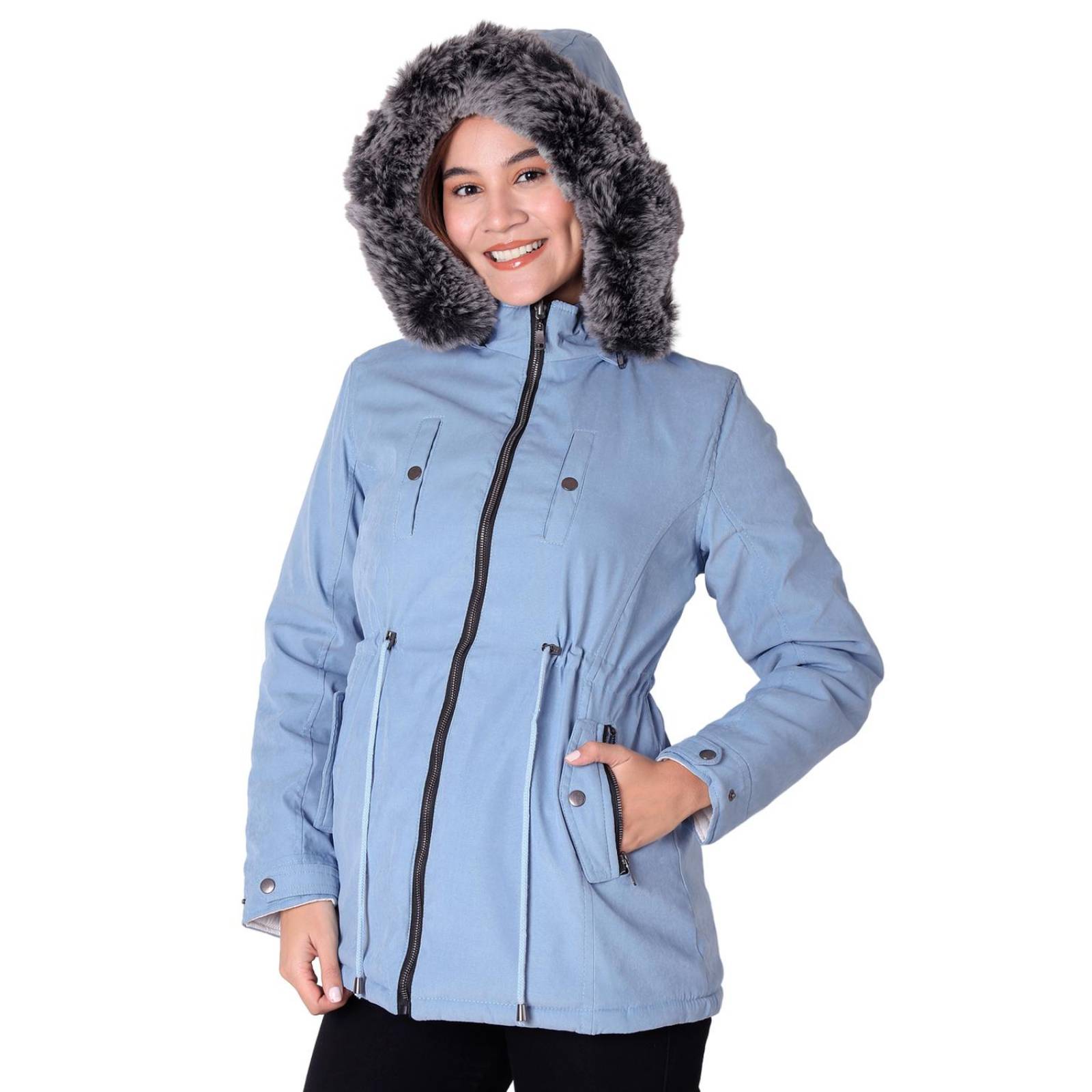 Chamarra Reversible Mujer Azul Roosevelt 50104871 