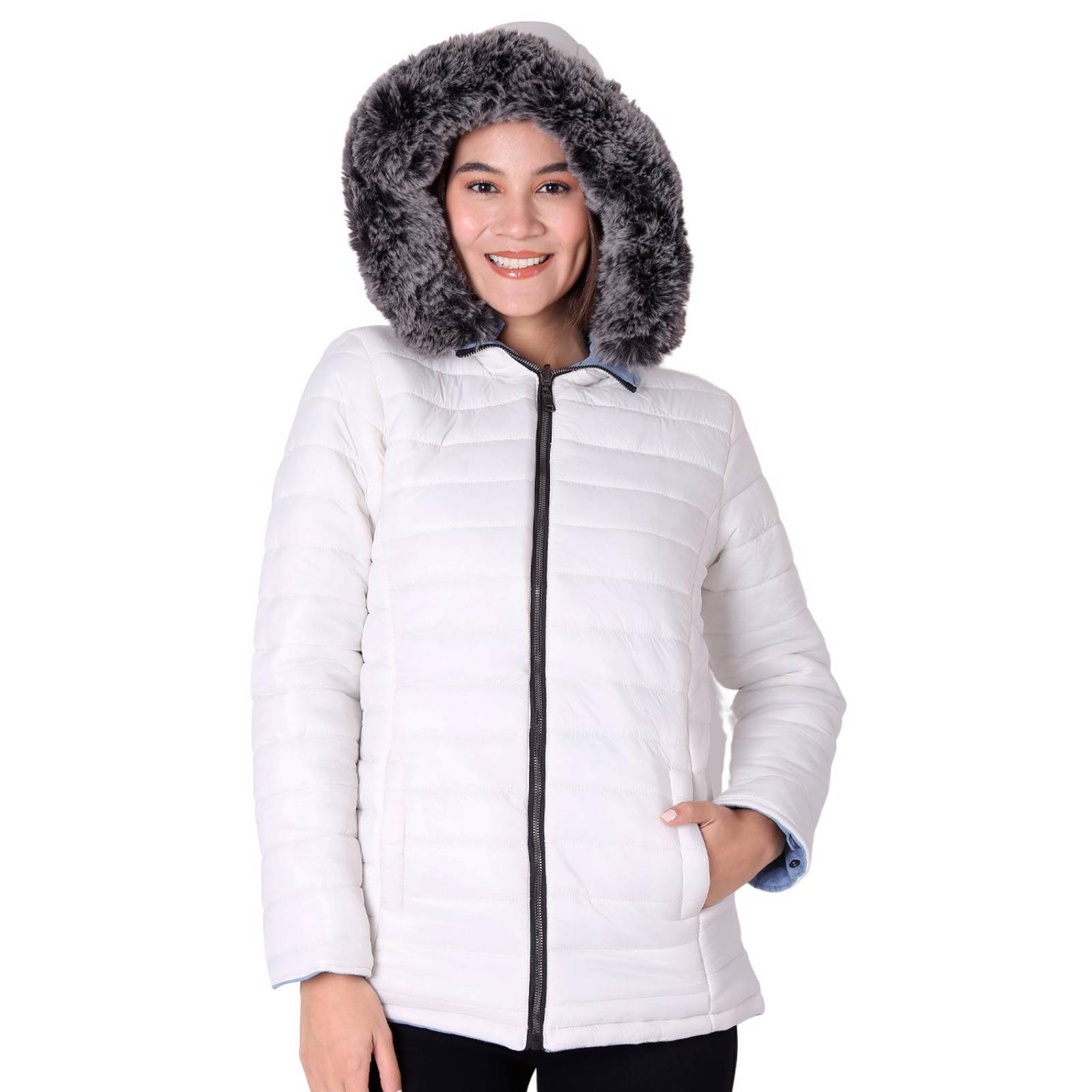Chamarra Reversible Mujer Azul Roosevelt 50104871 