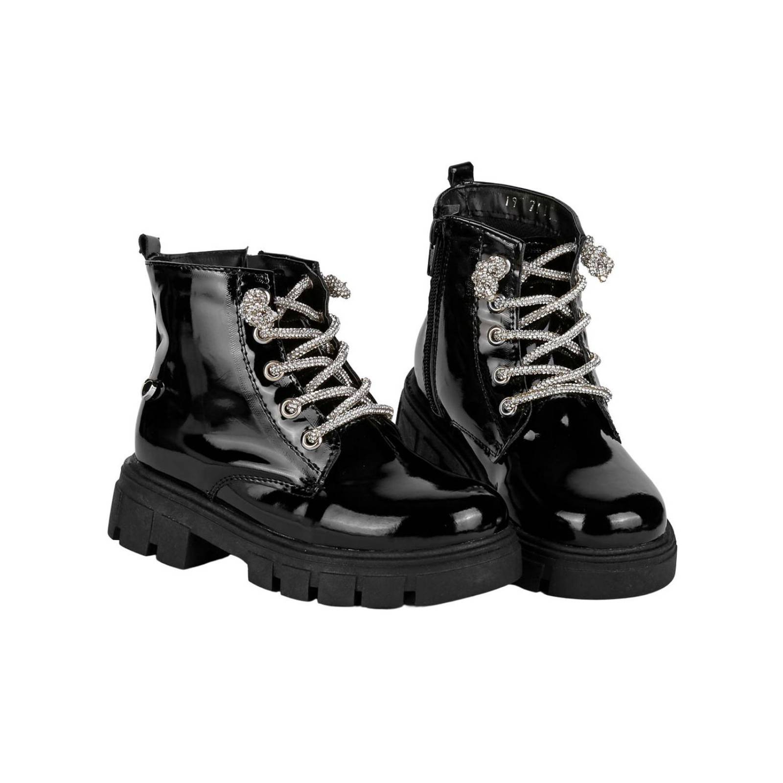 Botín Tacón Niña Negro Tipo Charol Stfashion 11603906 