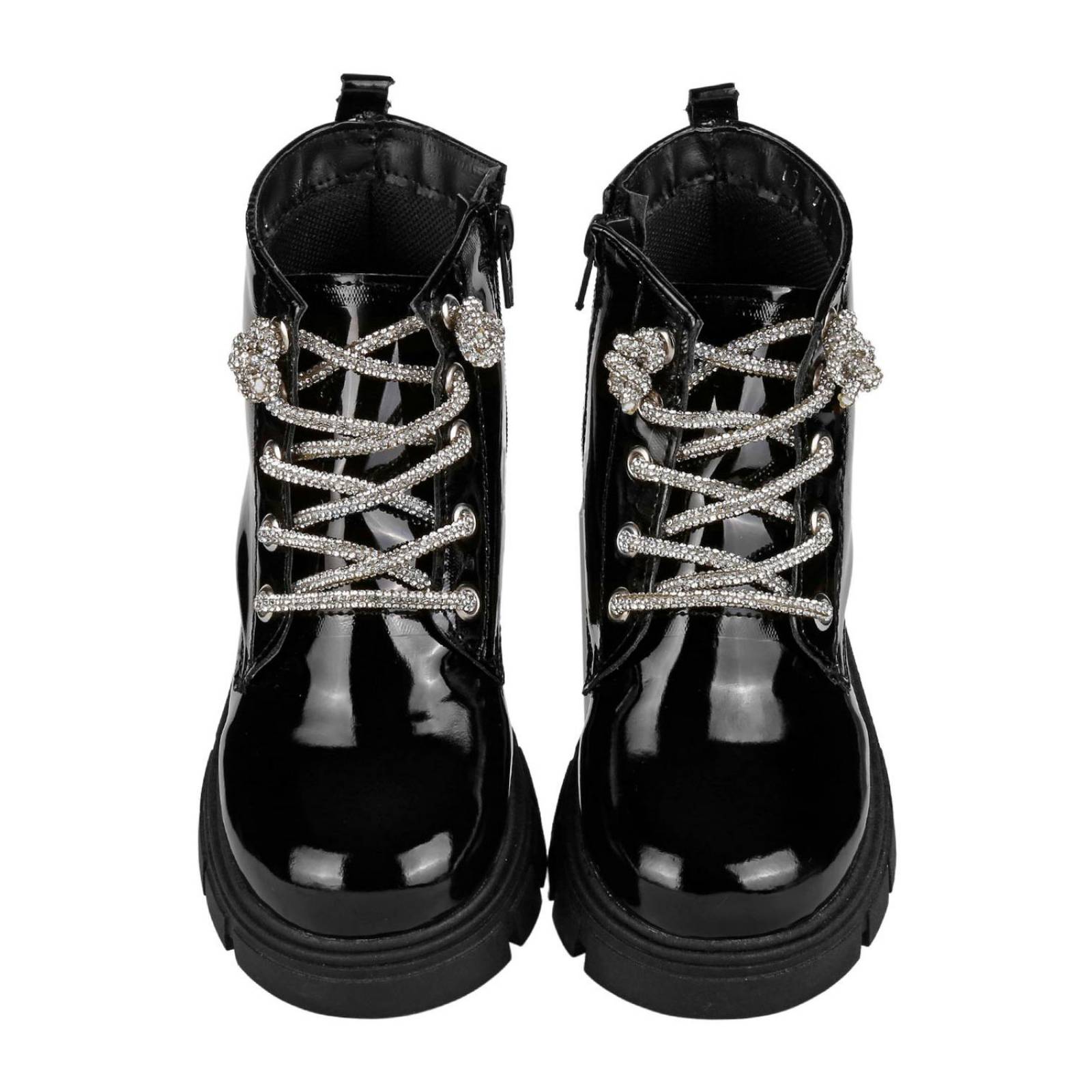 Botín Tacón Niña Negro Tipo Charol Stfashion 11603906 