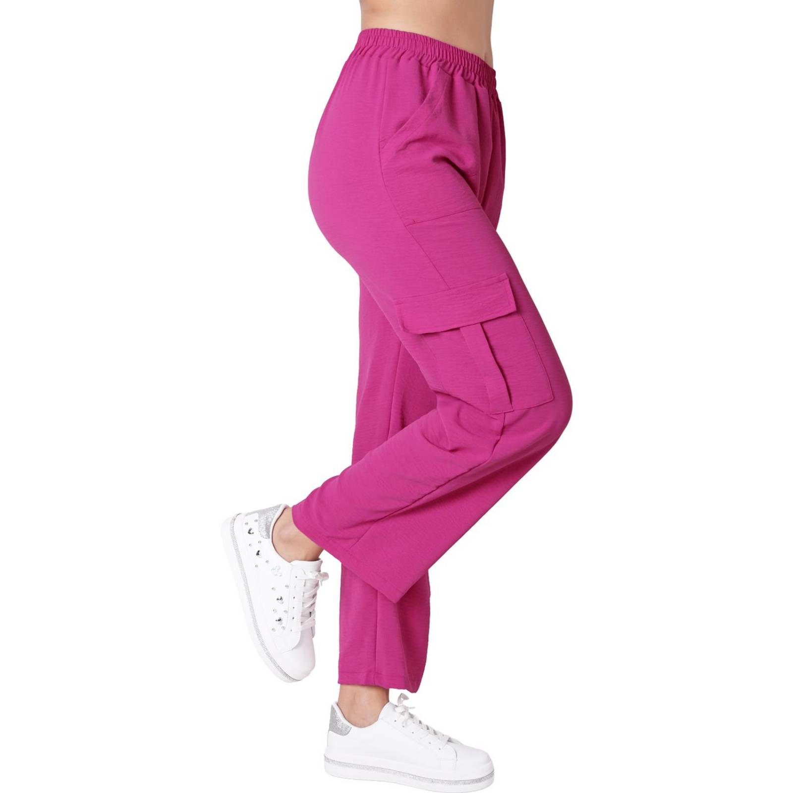 Pantalón Moda Cargo Mujer Rosa Stfashion 52404634 .