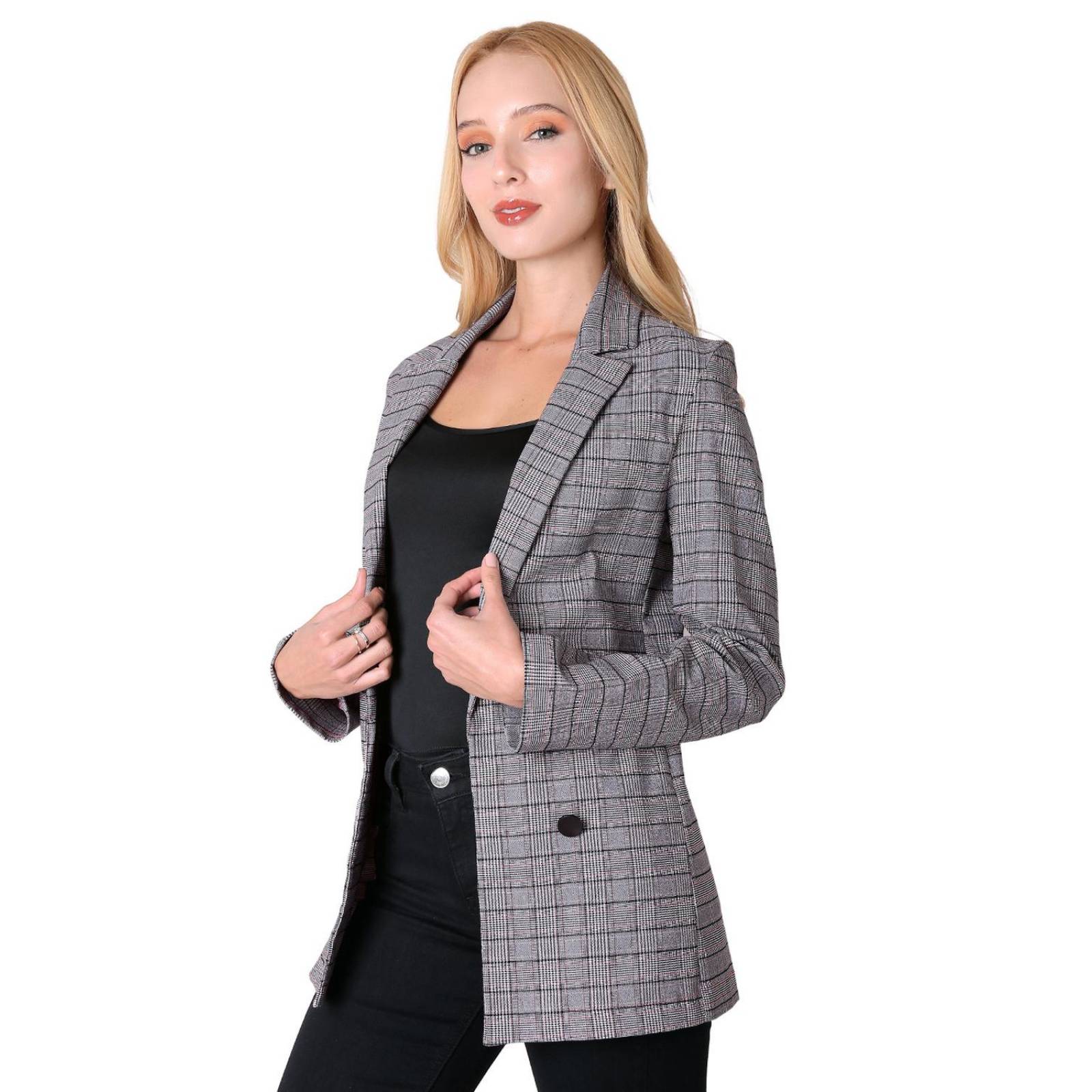 Saco Formal Blazer Mujer Gris Stfashion 71004602 