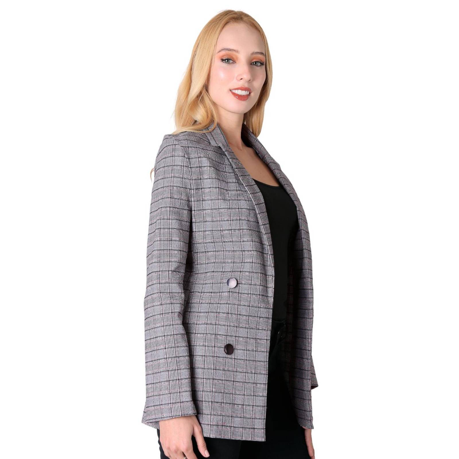 Saco Formal Blazer Mujer Gris Stfashion 71004602 