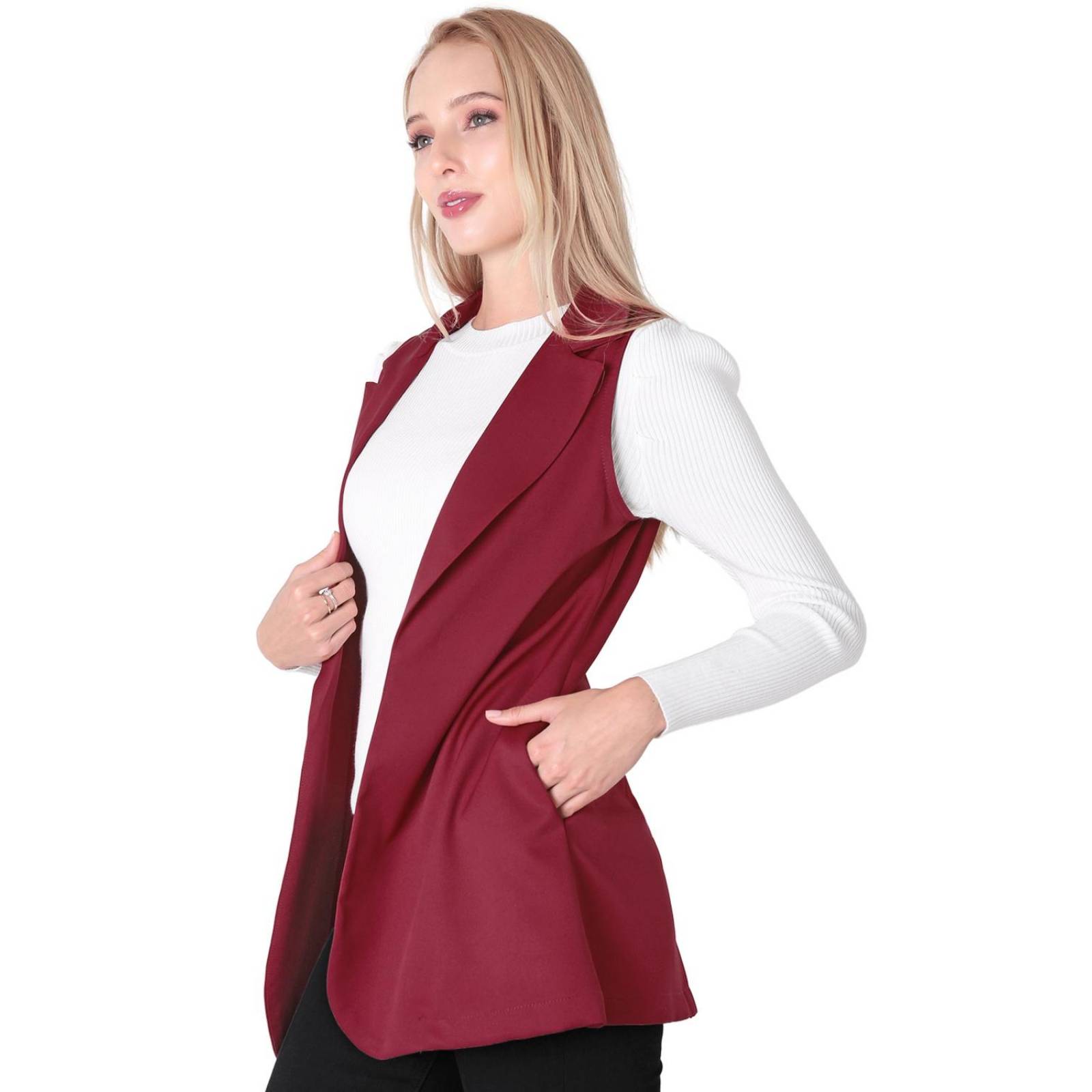 Chaleco Mujer Casual Rojo Stfashion 79304638 .