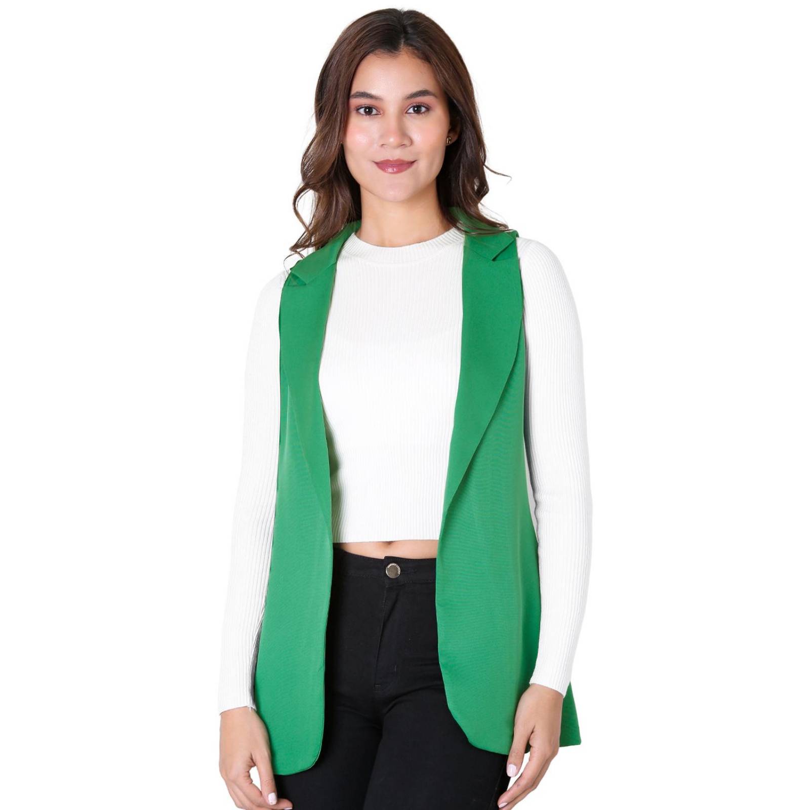 Chaleco Mujer Casual Verde Stfashion 79304636 .