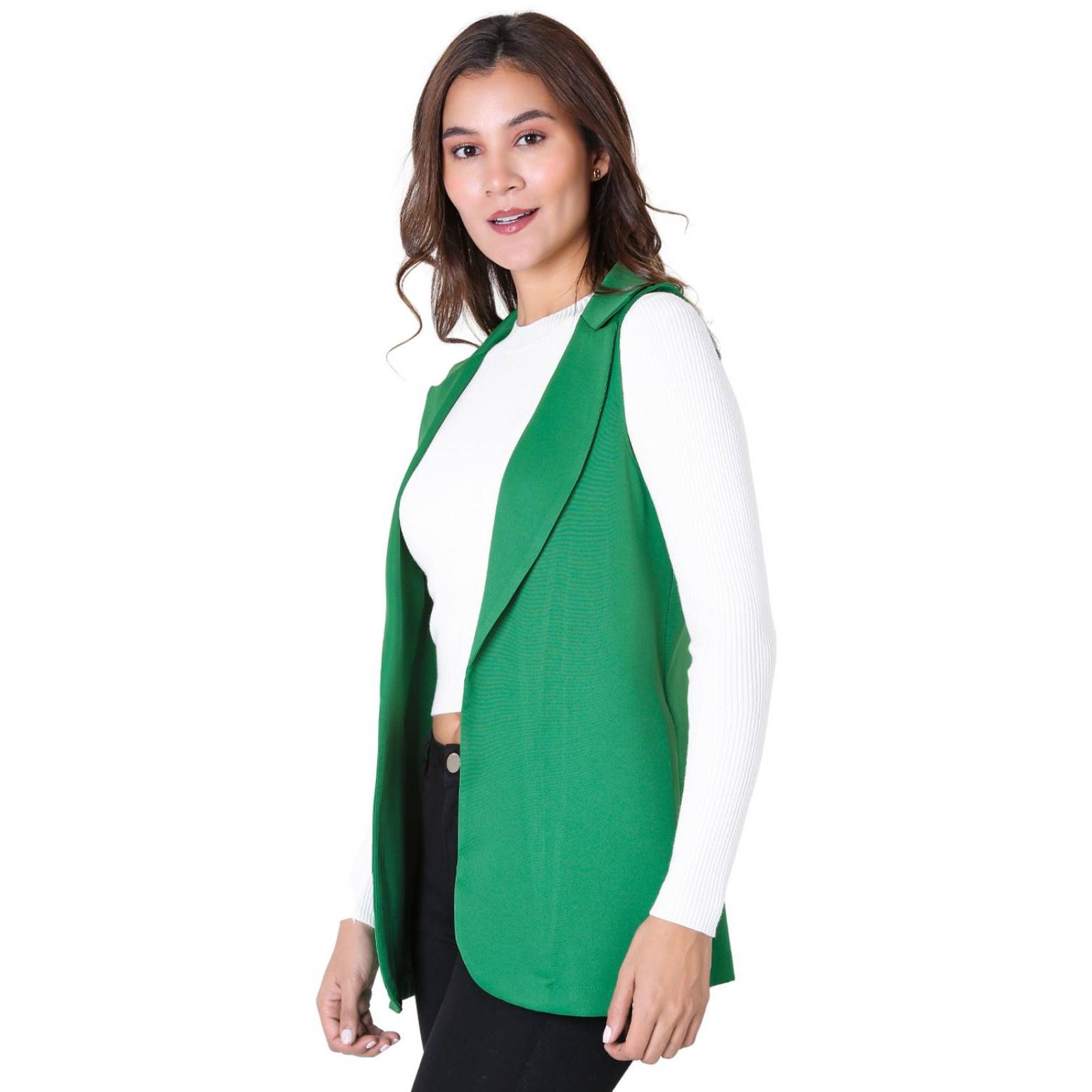 Chaleco Mujer Casual Verde Stfashion 79304636 .