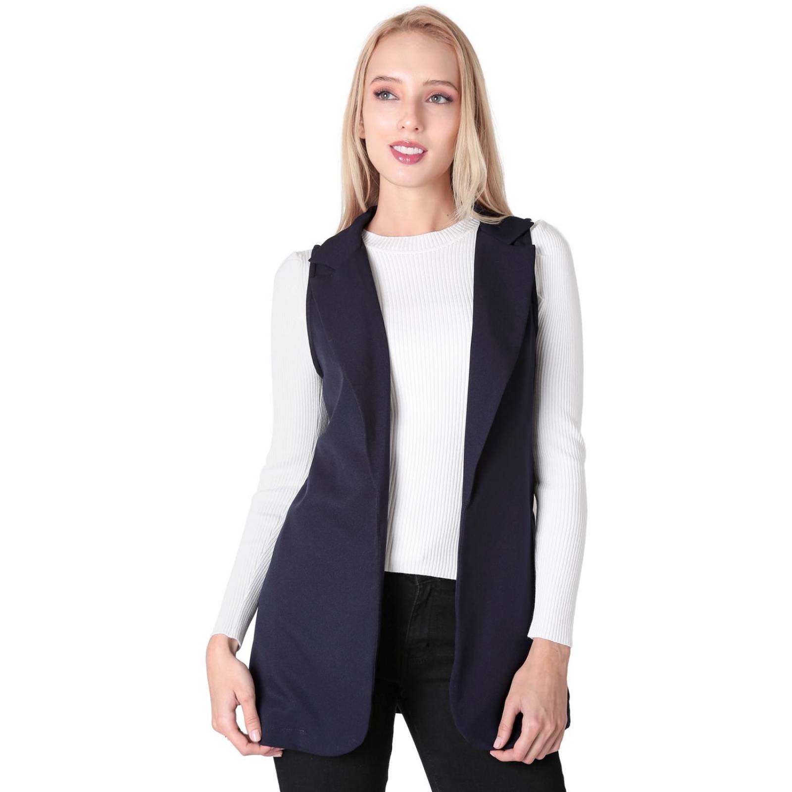 Chaleco Mujer Casual Azul Stfashion 79304637 .