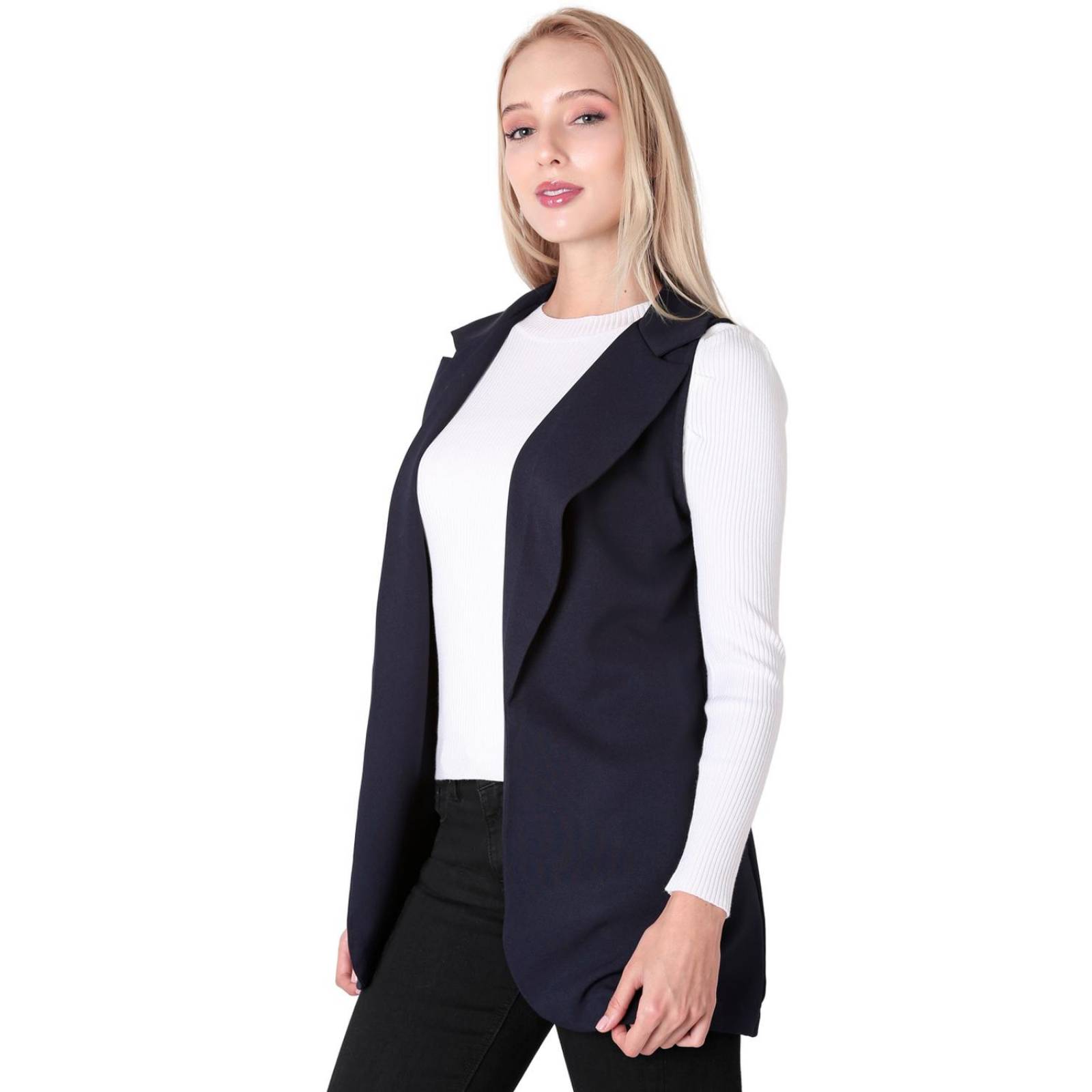 Chaleco Mujer Casual Azul Stfashion 79304637 .